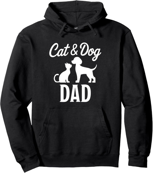 Cat and Dog Dad Pullover Hoodie