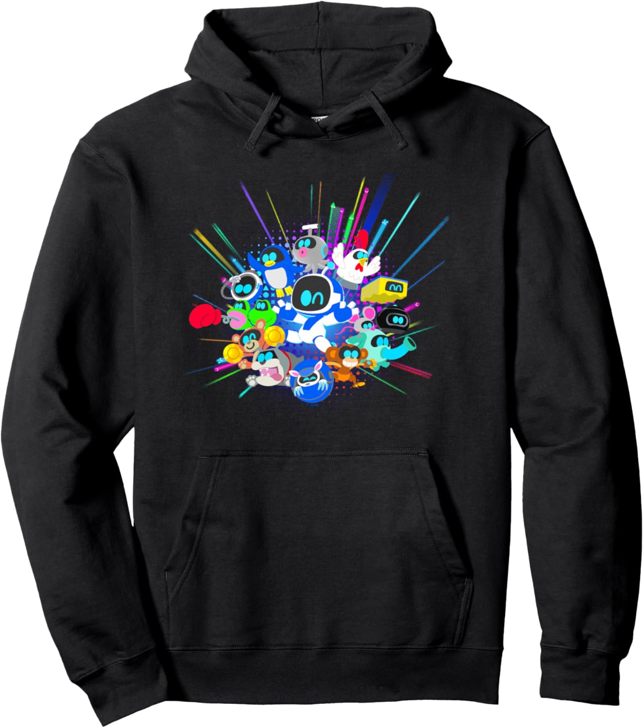 Playstation Astrobot And Friends Power Up Group Shot Pullover Hoodie