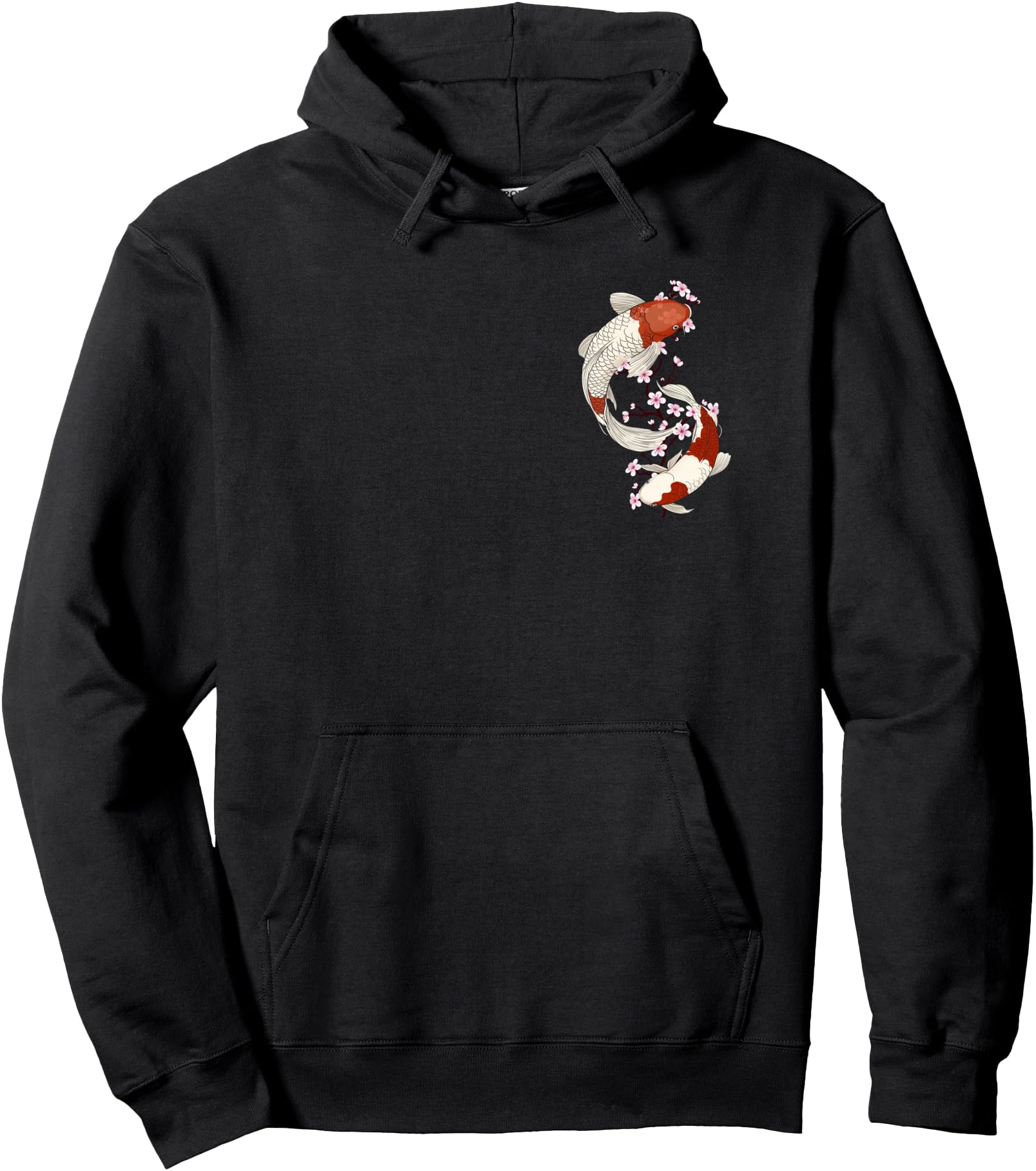 Japanese Koi Fish and Cherry Blossom Floral art Pullover Hoodie