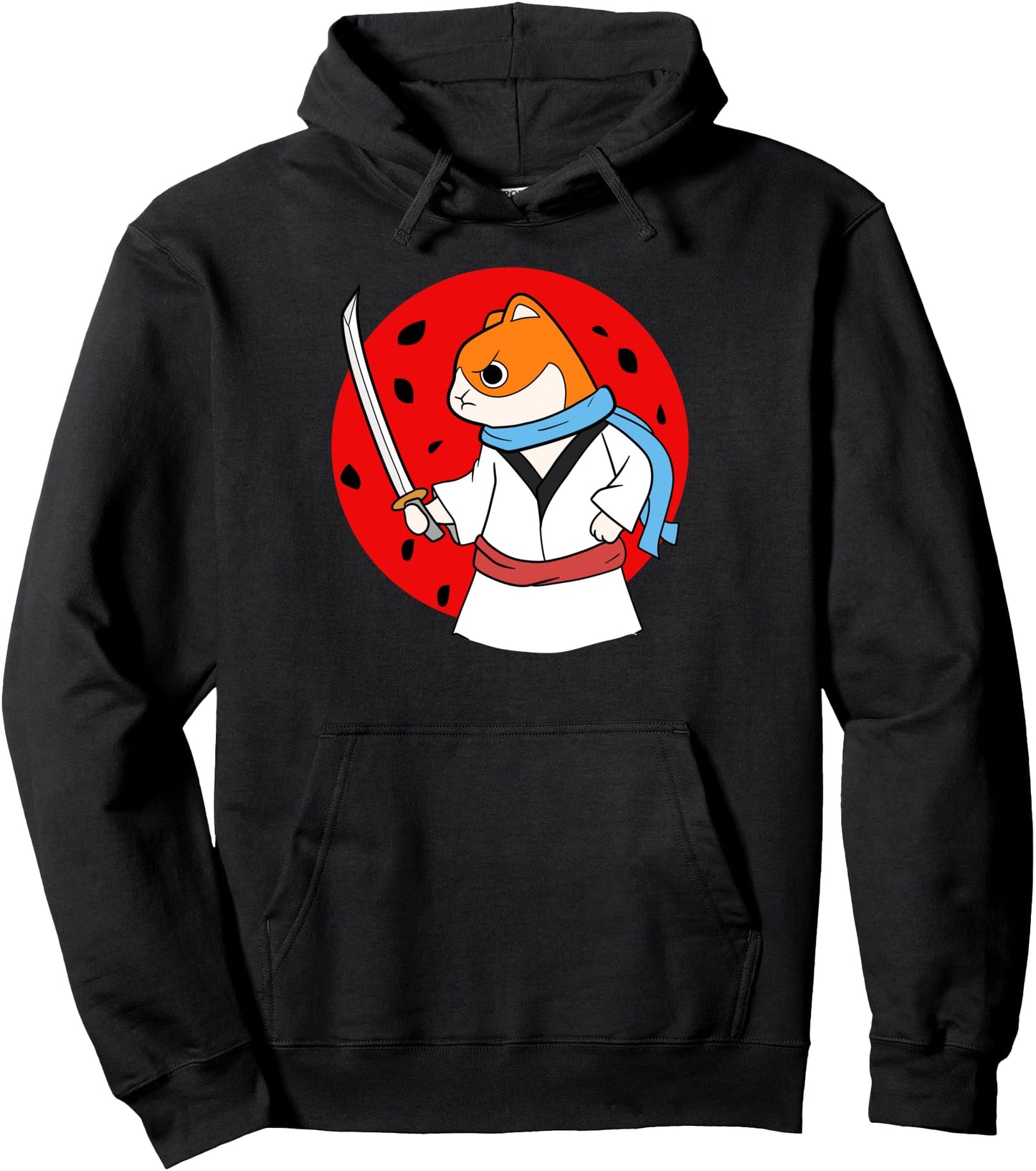 Cat Mythos Bushido Ronin Japanese Samurai Pullover Hoodie