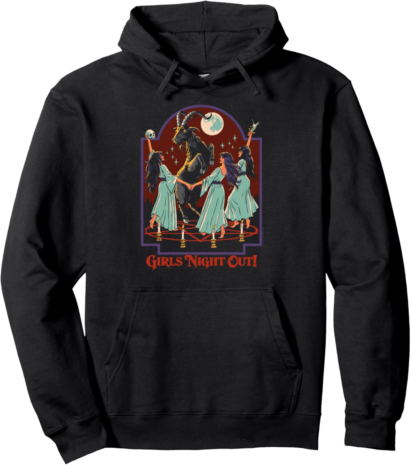 Steven Rhodes Girls Night Out Ritual Sacrifice Dark Humor Pullover Hoodie
