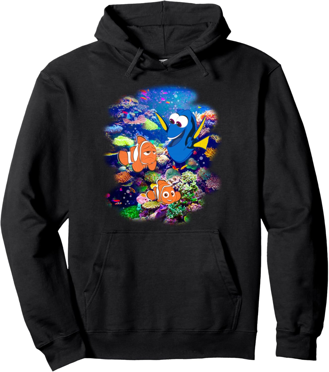Disney Pixar Finding Dory Nemo Rainbow Reef Graphic Hoodie Pullover Hoodie