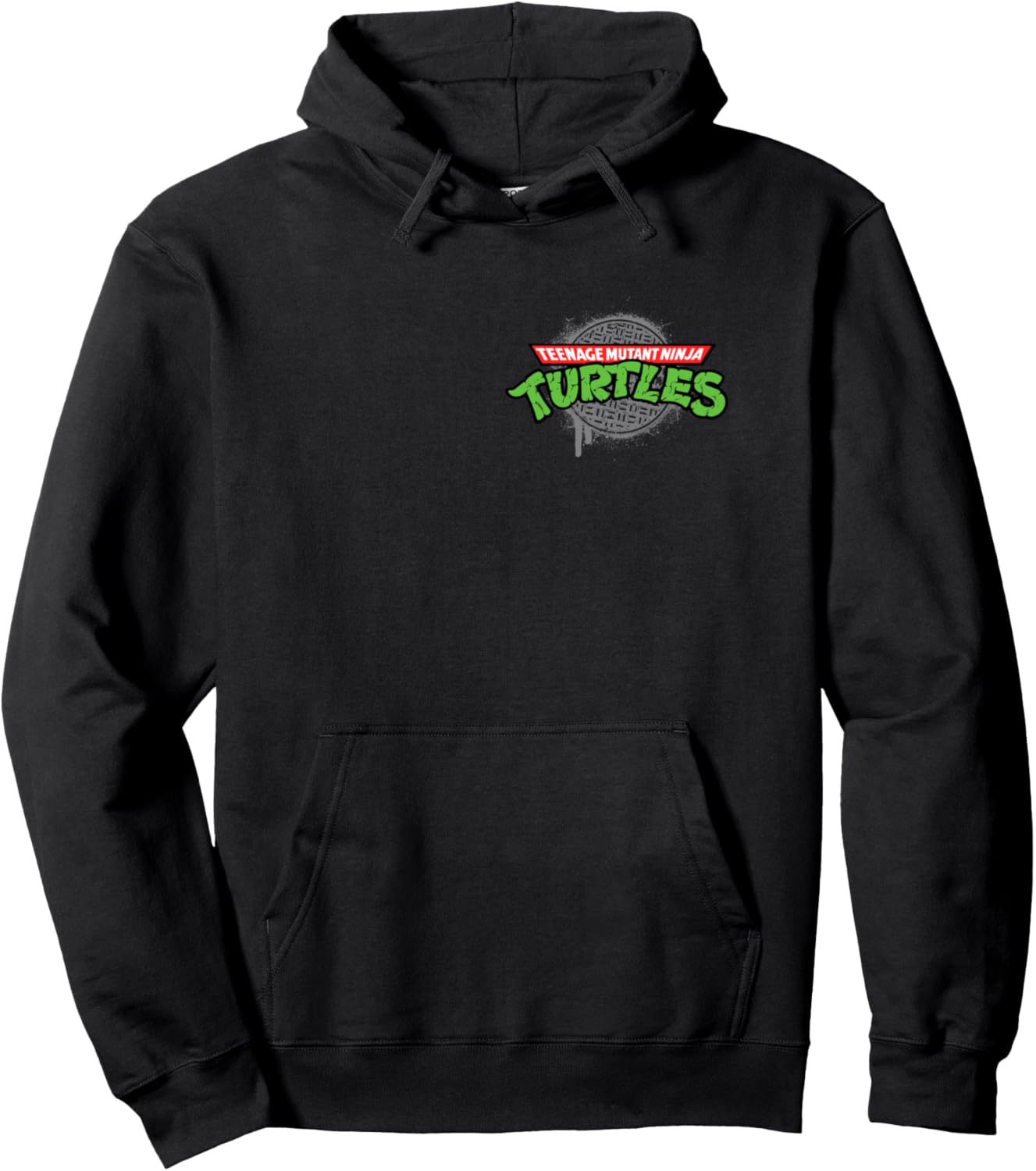 Teenage Mutant Ninja Turtles Manhole Cover Logo Left Chest Pullover Hoodie