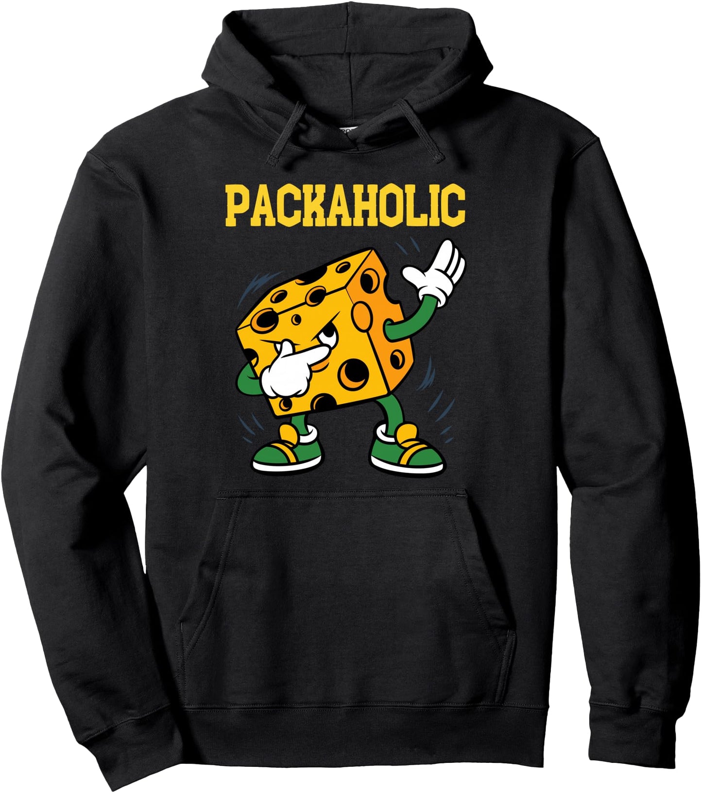 Funny Packaholic Green Bay Cheese Dabbing Cute Cheese Foodie Pullover Hoodie
