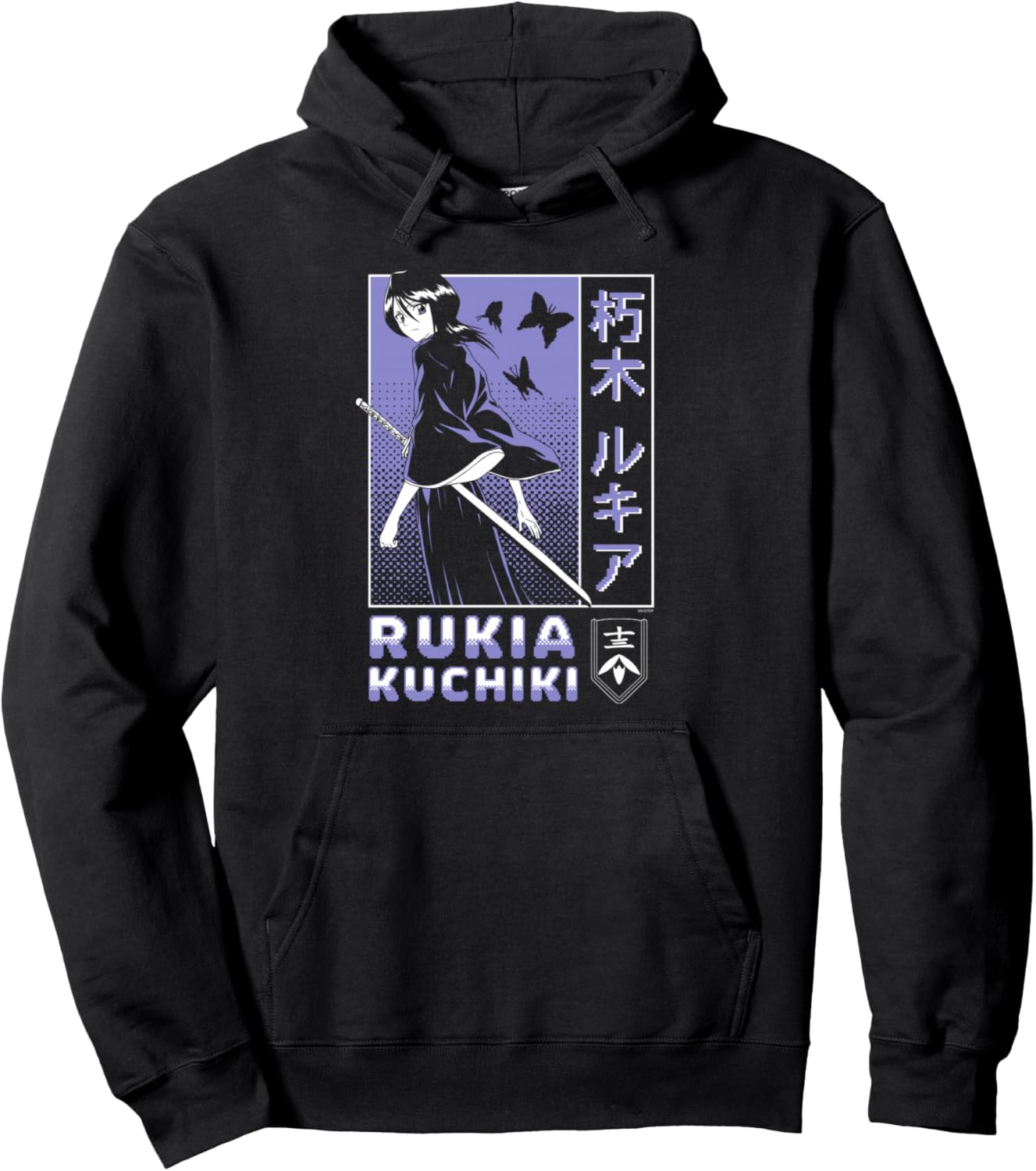 BLEACH Rukia Kuchiki Pixelated Background Anime Pullover Hoodie