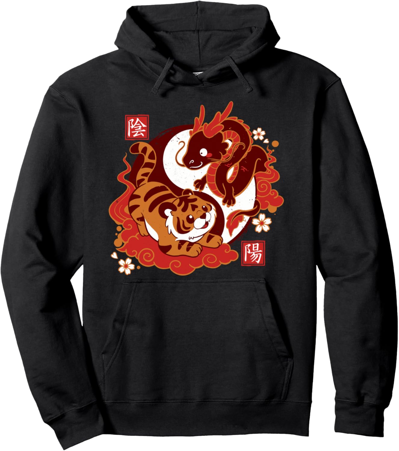 Tiger Dragon Anime Kawaii Pullover Hoodie