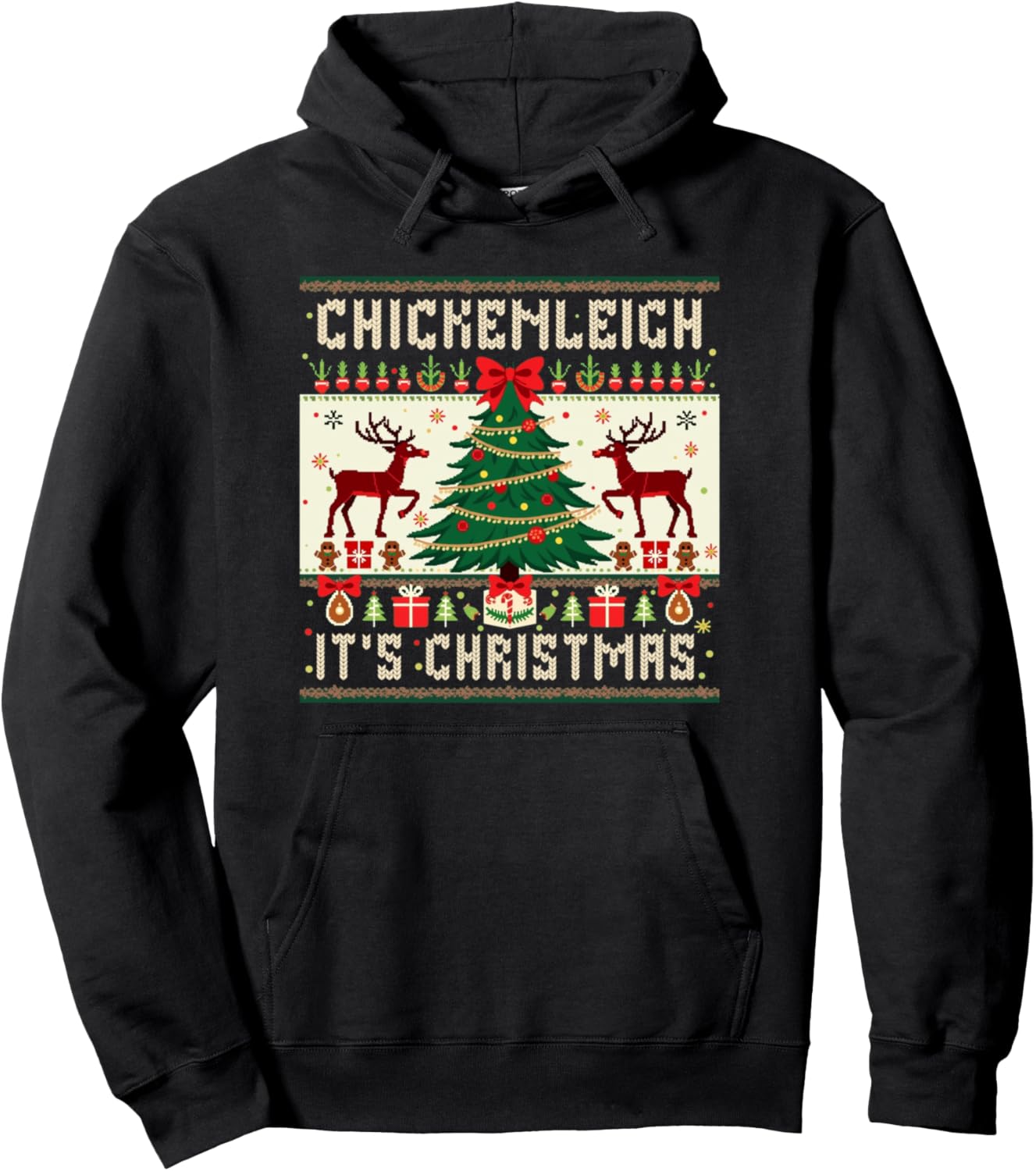 Chickenleigh it's Christmas Funny Xmas Pullover Hoodie
