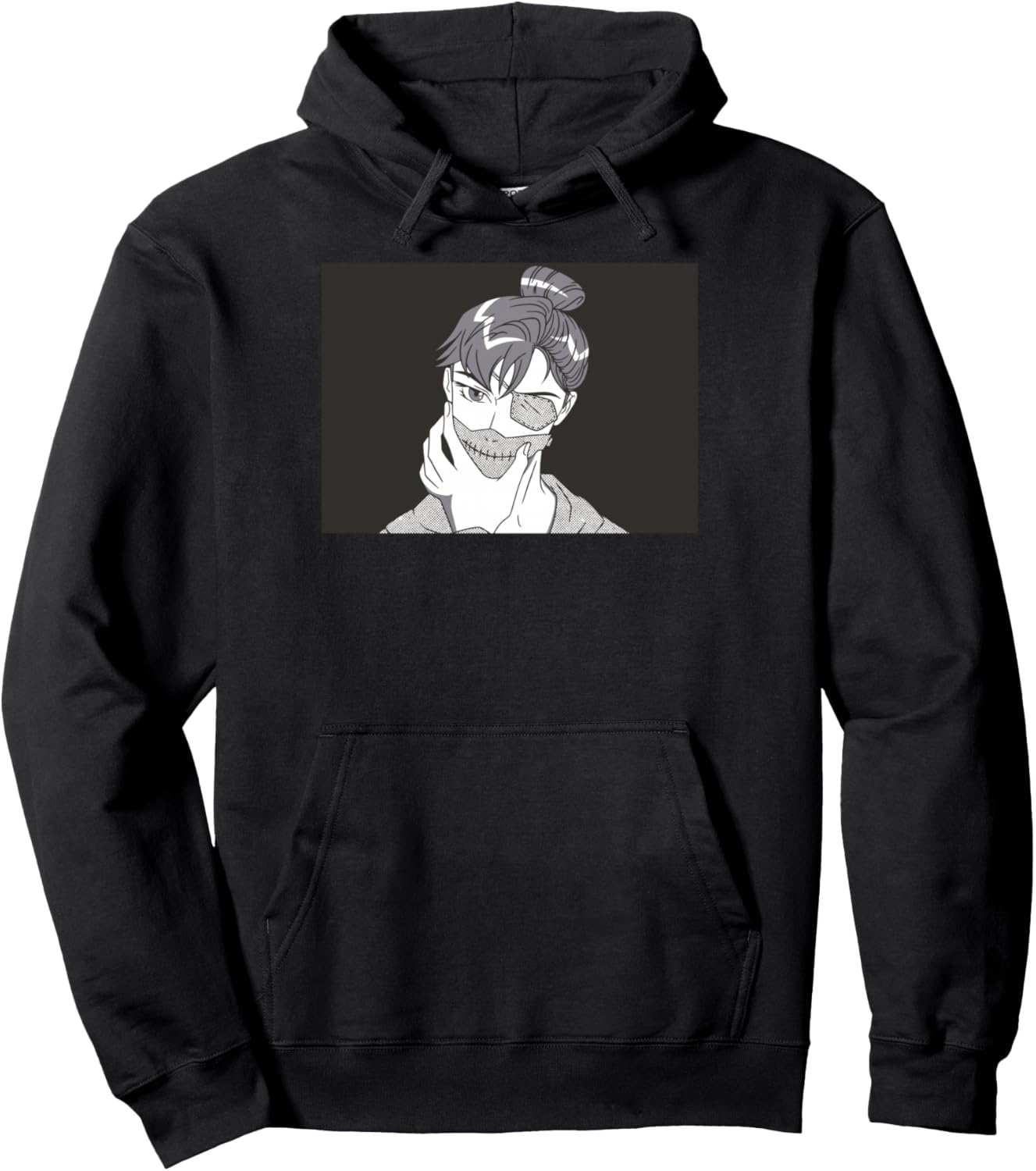 Anime Boy with Mask - Stylish Character Design Pullover Hoodie