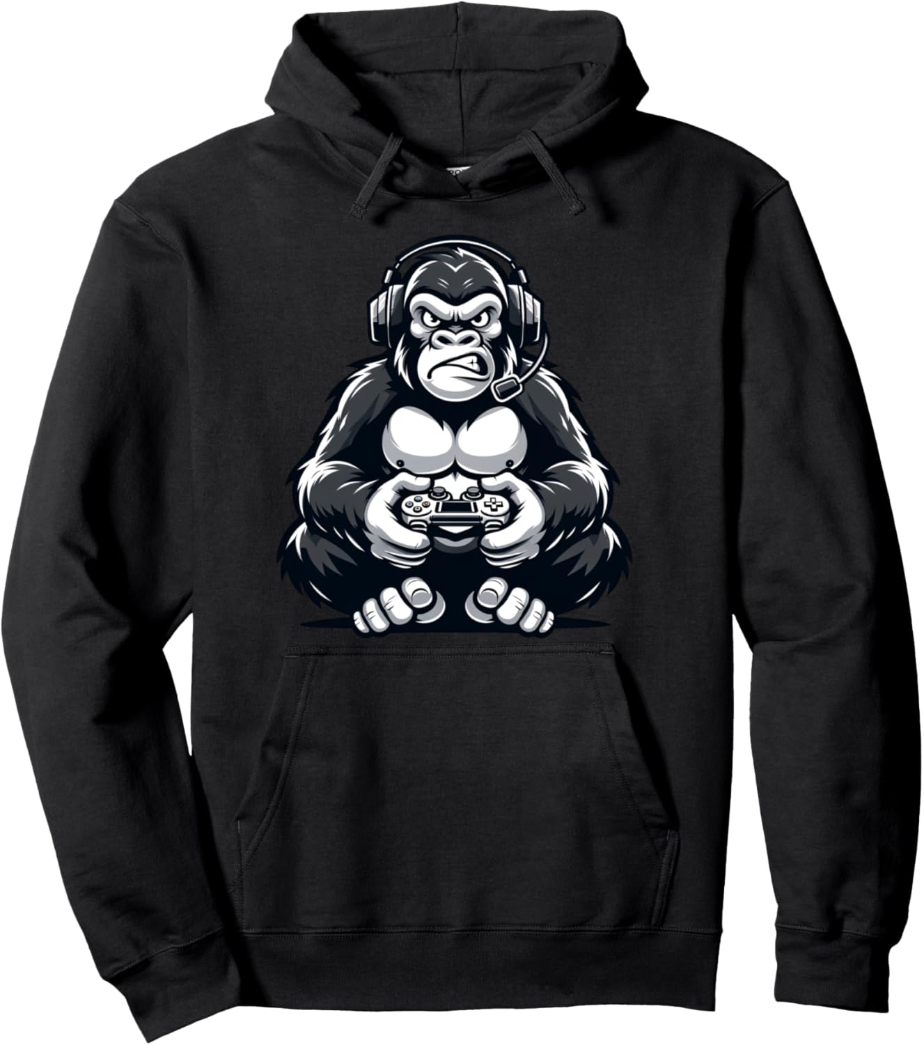 Gamer Funny Gorilla Video Games Boys Girls Kids Pullover Hoodie