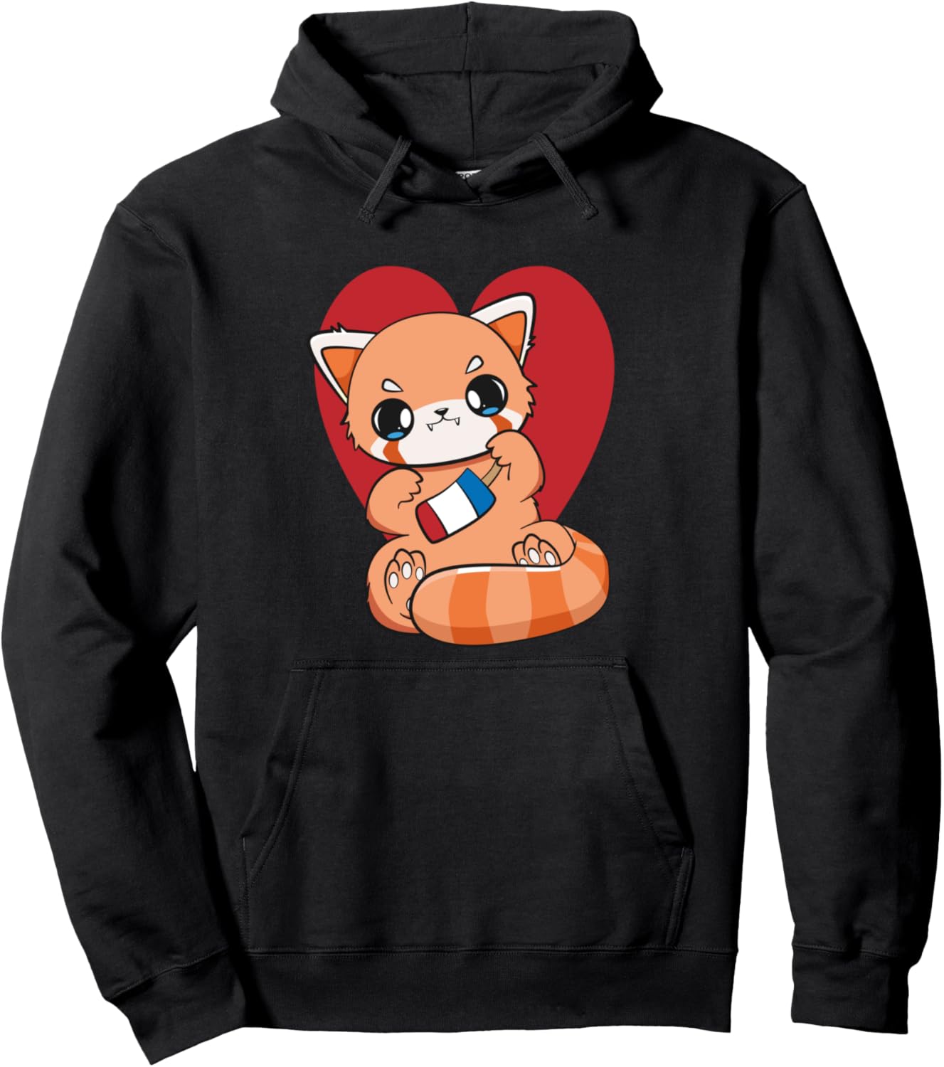 USA Ice Cream 4th Of July Cute Red Panda Anime Pullover Hoodie