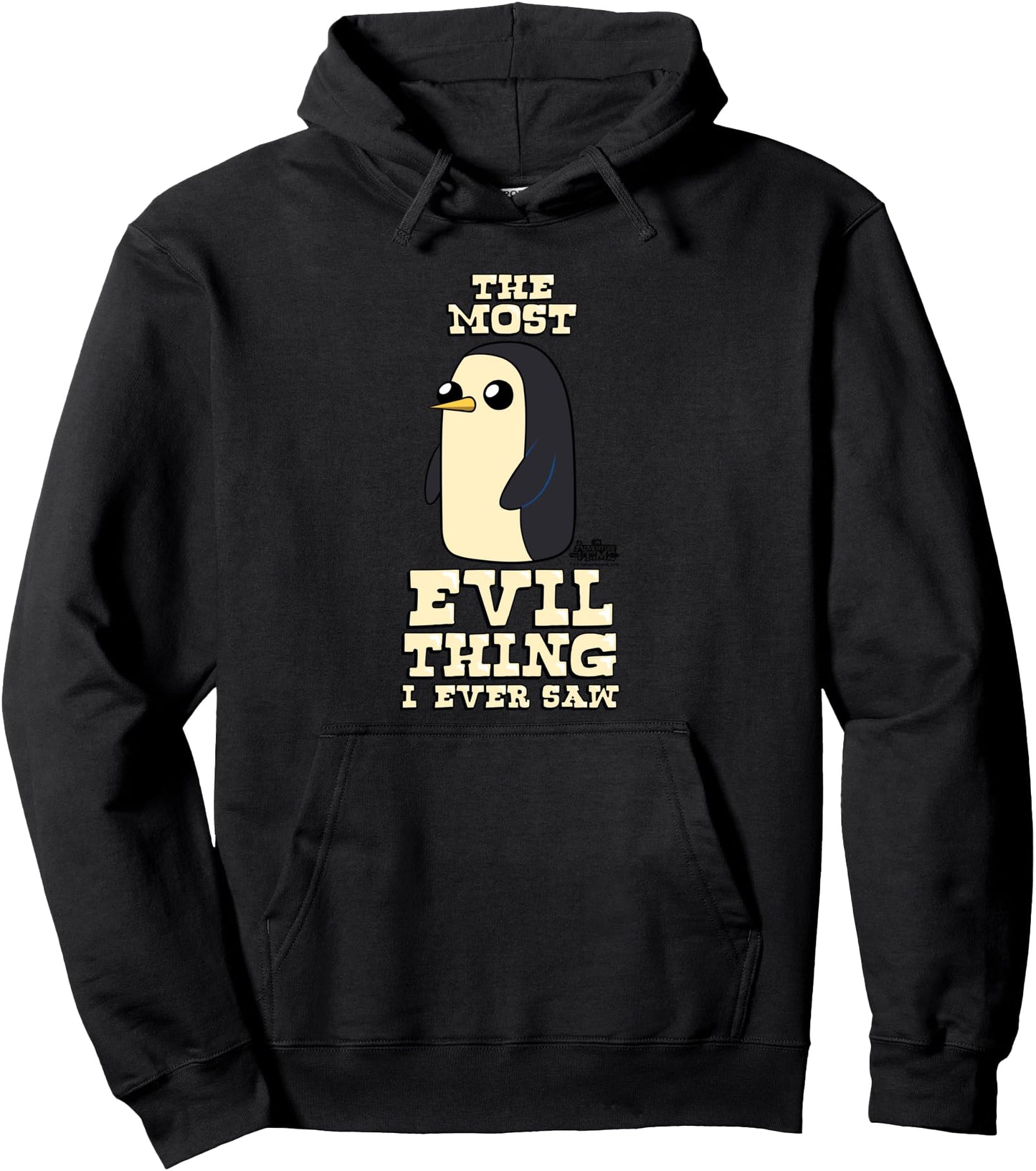 Cartoon Network Adventure Time Most Evil Thing Unisex Adults Black Small Hoodie