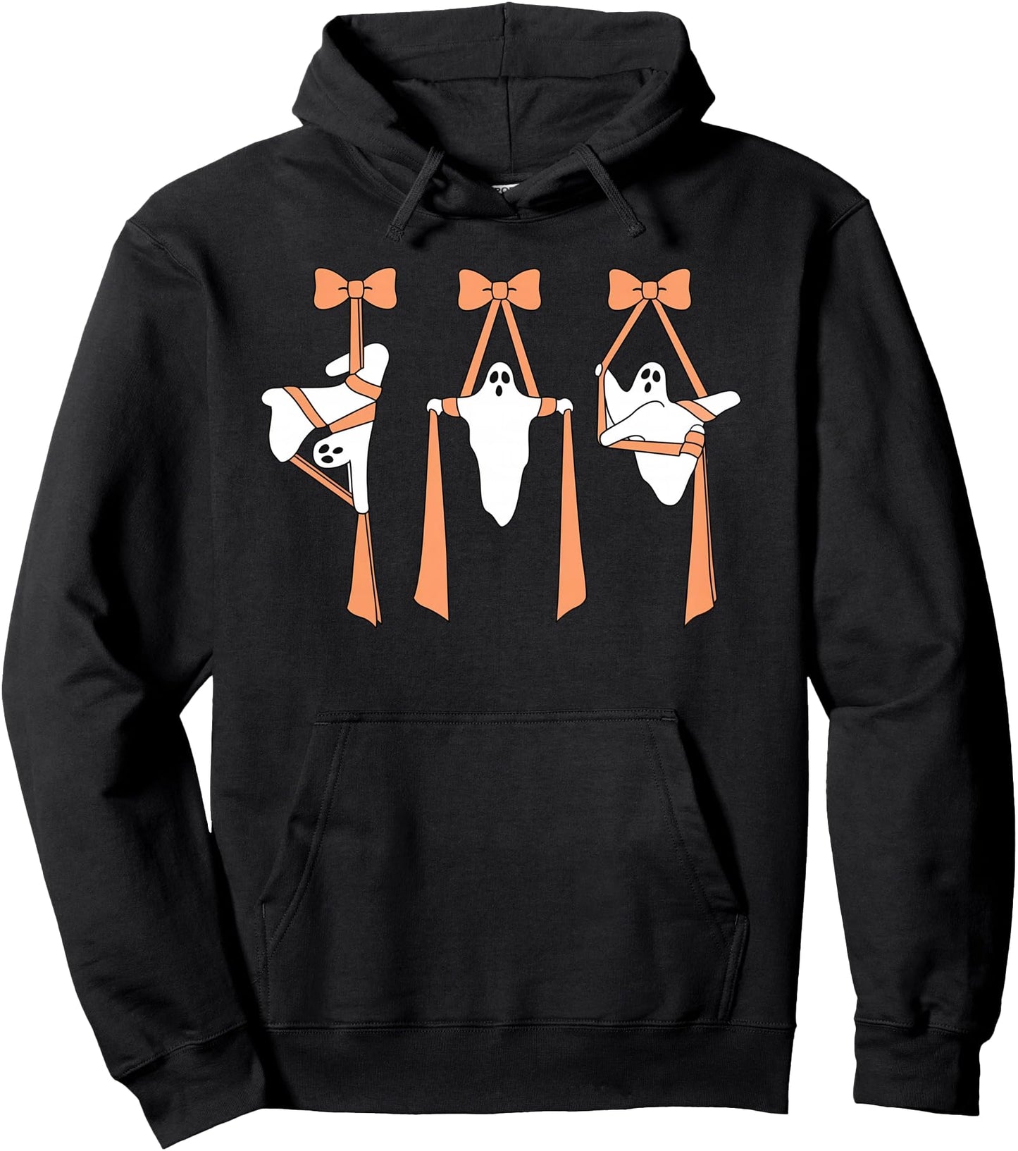 Ghost Aerial Silks Dance Aerialist Bow Aerial Yoga Halloween Pullover Hoodie