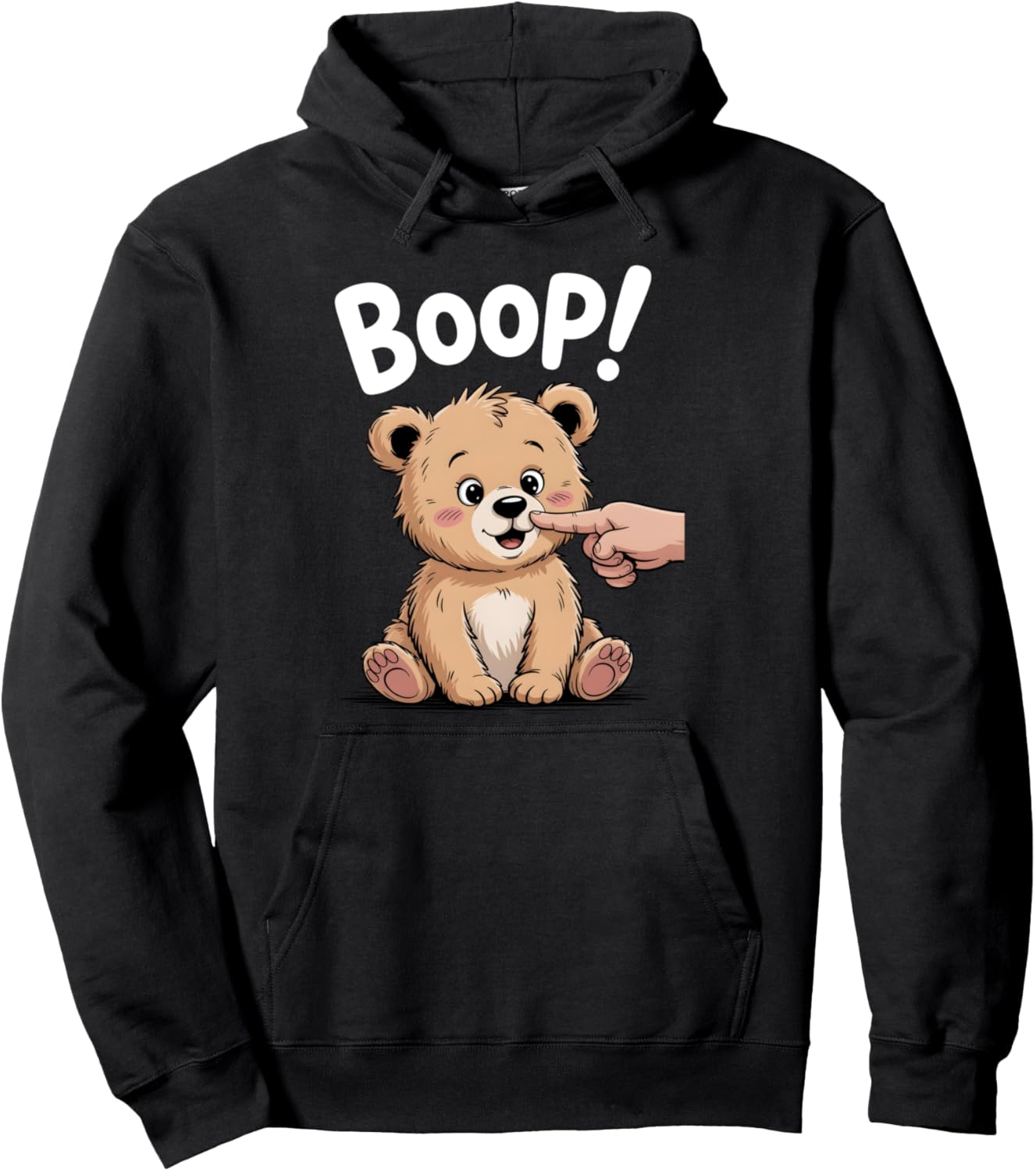 Boop Bear Nose Funny Cute Animal Cartoon Men Women Kids Pullover Hoodie