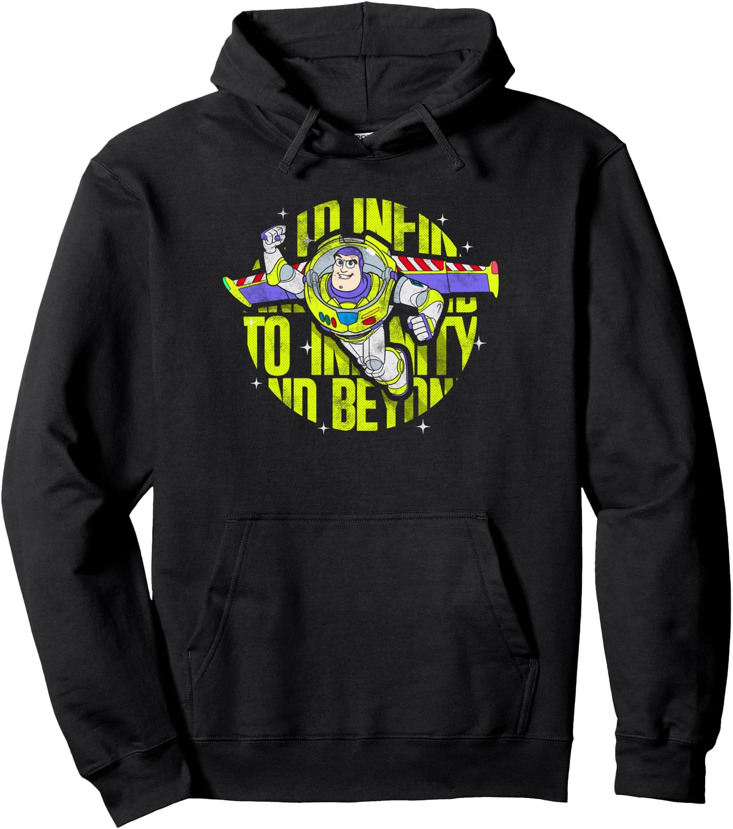 Disney Pixar Buzz Lightyear To Infinity Distressed Pullover Hoodie