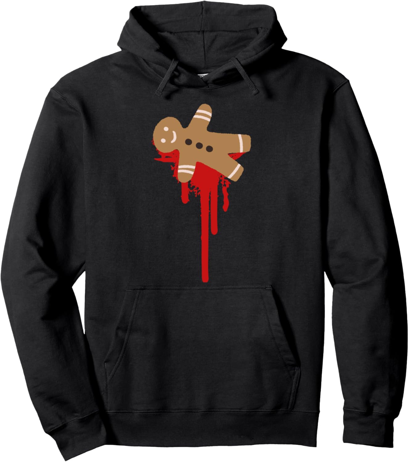 Scary Christmas Funny Gingerbread Man Horror Christmas Pullover Hoodie