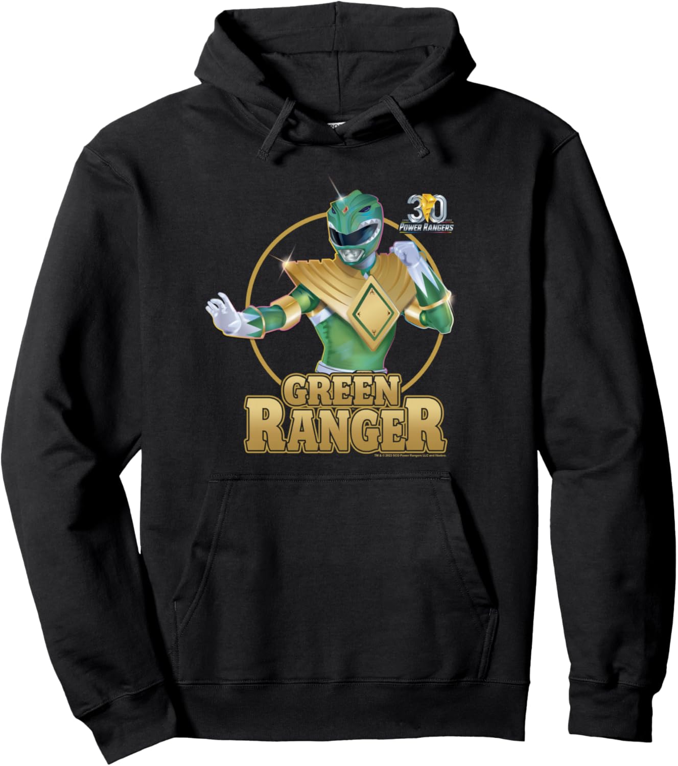 Power Rangers 30th Anniversary Green Ranger Vintage Portrait Pullover Hoodie