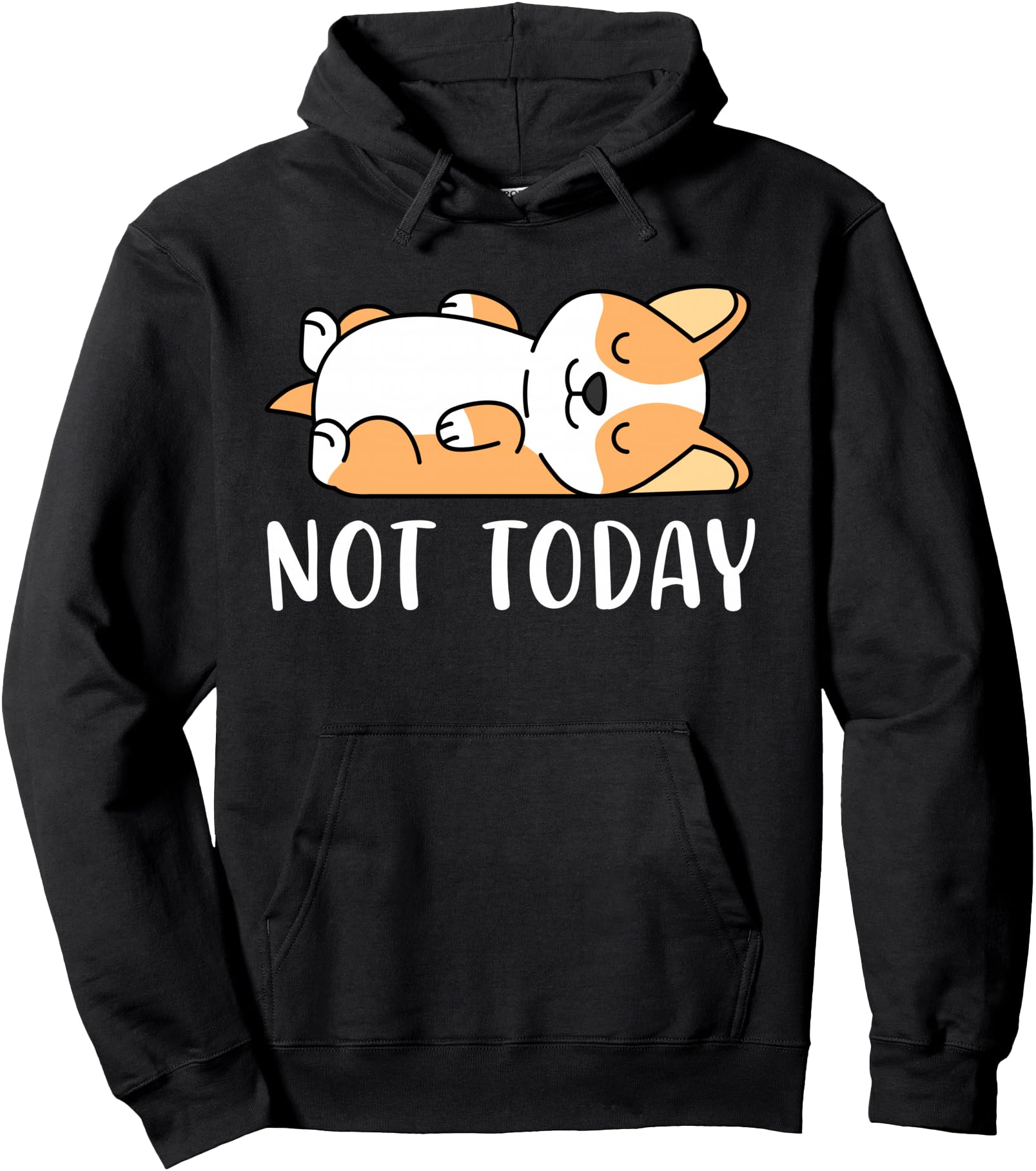 Corgi Funny Not Today Corgi Dog Lover Pullover Hoodie