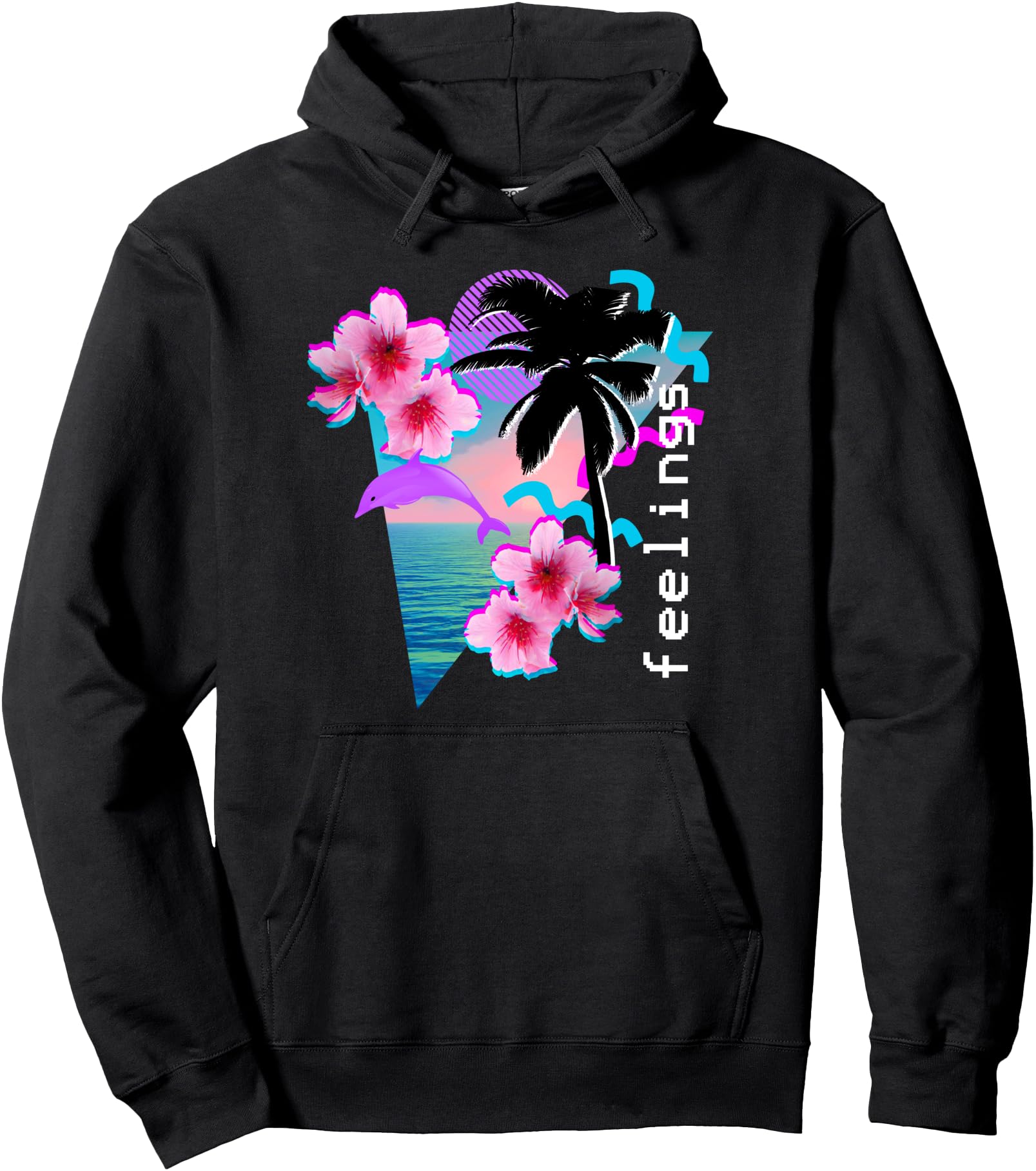 Vaporwave Aesthetic Hoodie 90s Japanese Feelings Dolphin