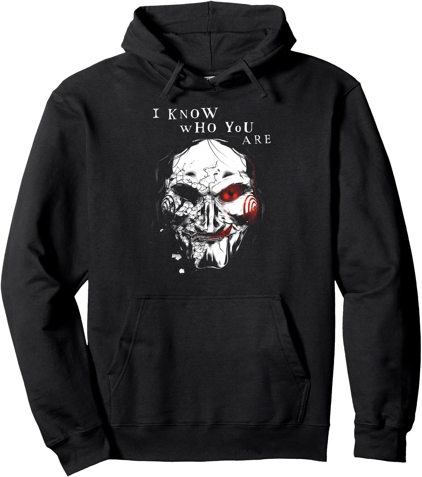 Saw Jigsaw Face I Know Who You Are Horror Movie Pullover Hoodie