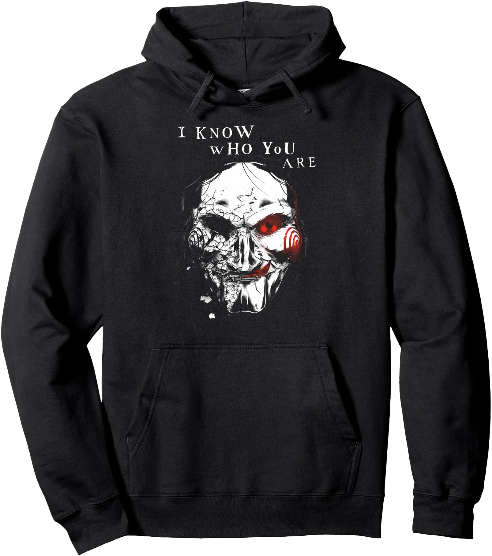 Saw Jigsaw Face I Know Who You Are Horror Movie Pullover Hoodie