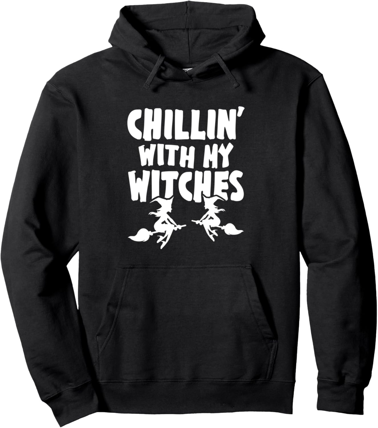 Chillin' with my Creeps Witches Funny Cute Halloween Retro Pullover Hoodie