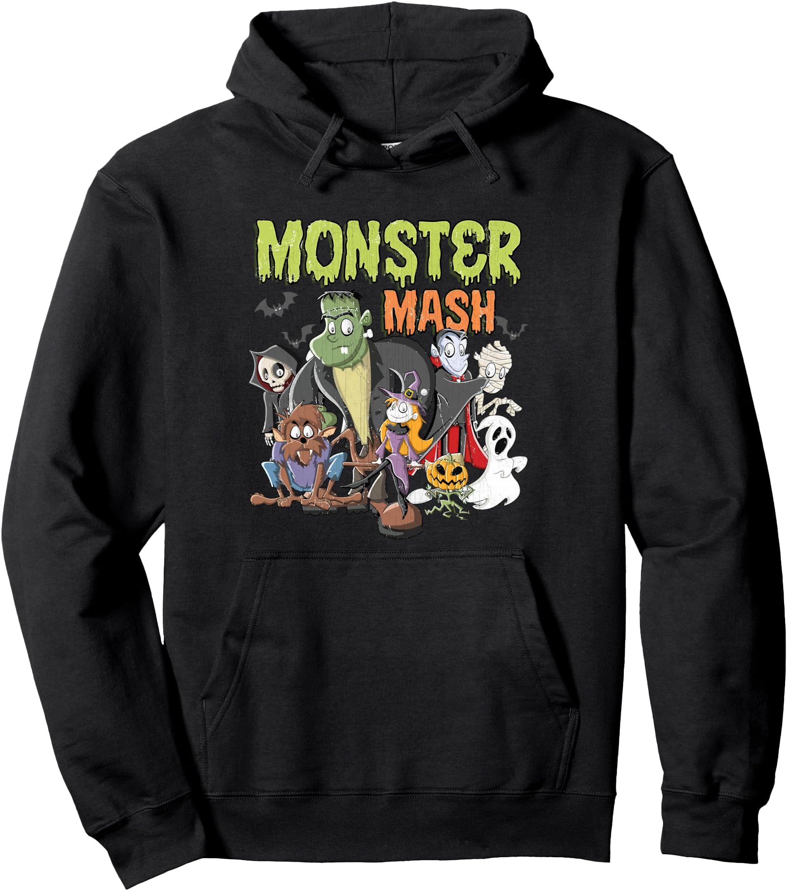 Monster Mash Vintage Halloween Funny Spooky Womens Men Pullover Hoodie