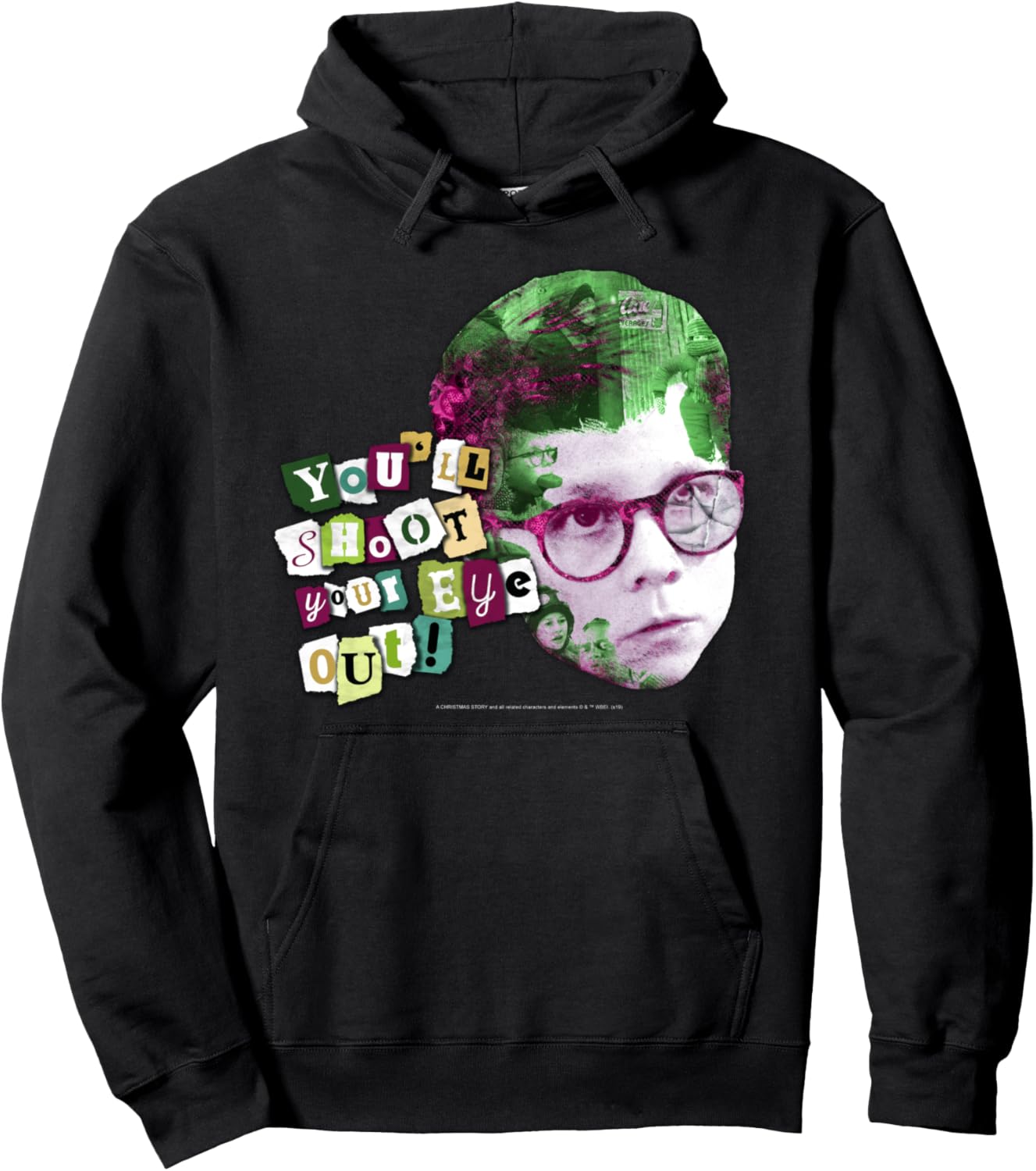A Christmas Story Ralphie You'll Shoot Your Eye Out Collage Pullover Hoodie