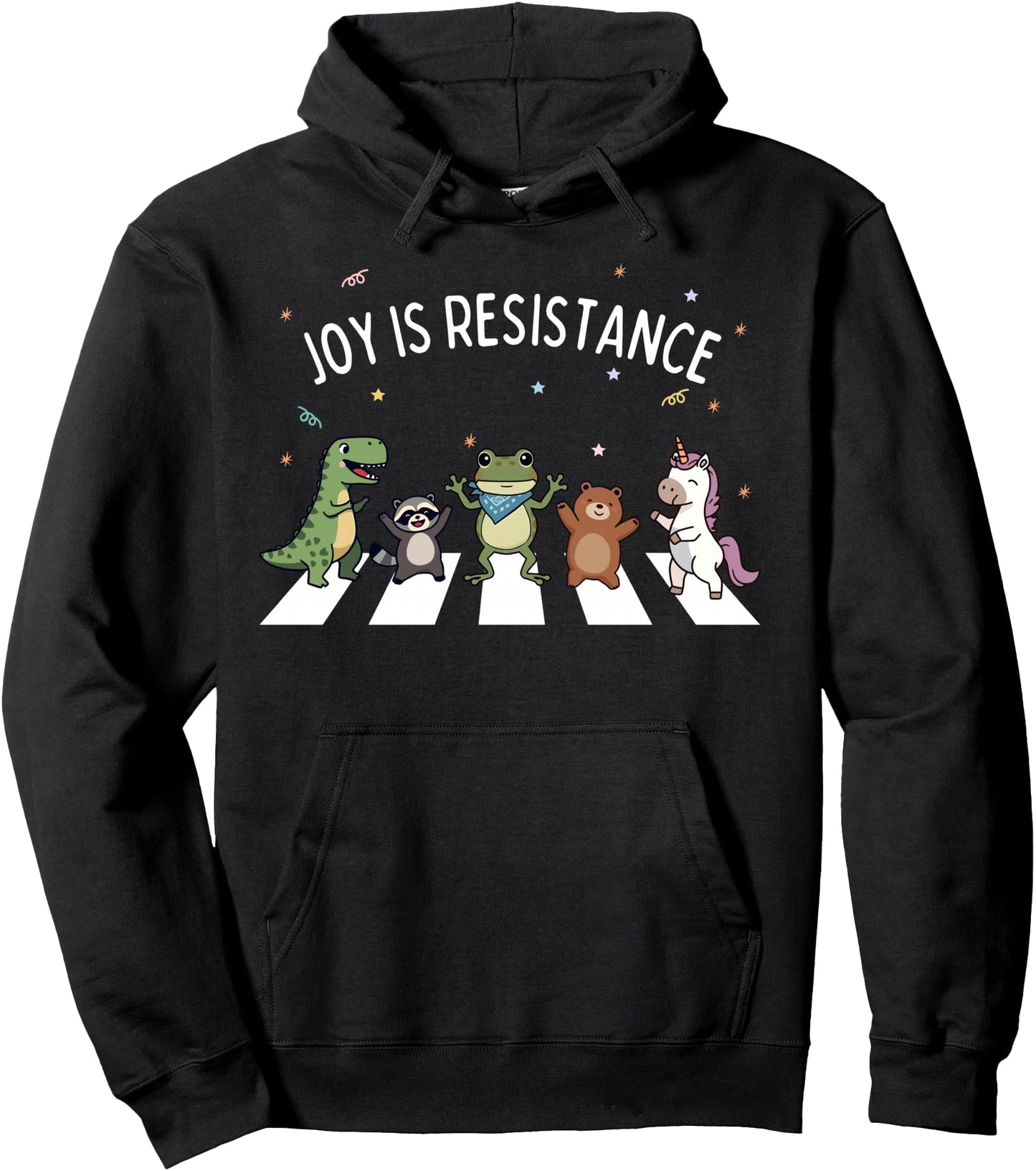 Joy is Resistance Portland Frog Protest Resist Pullover Hoodie