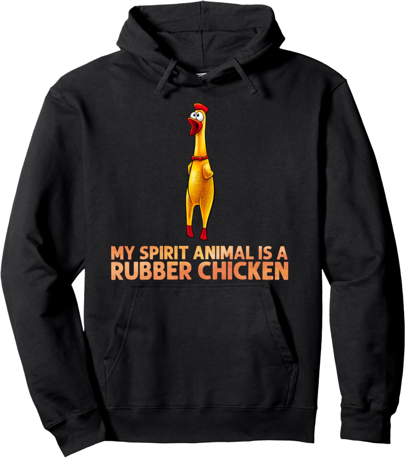 Funny Rubber Chicken Art For Men Women Giant Rubber Chicken Pullover Hoodie
