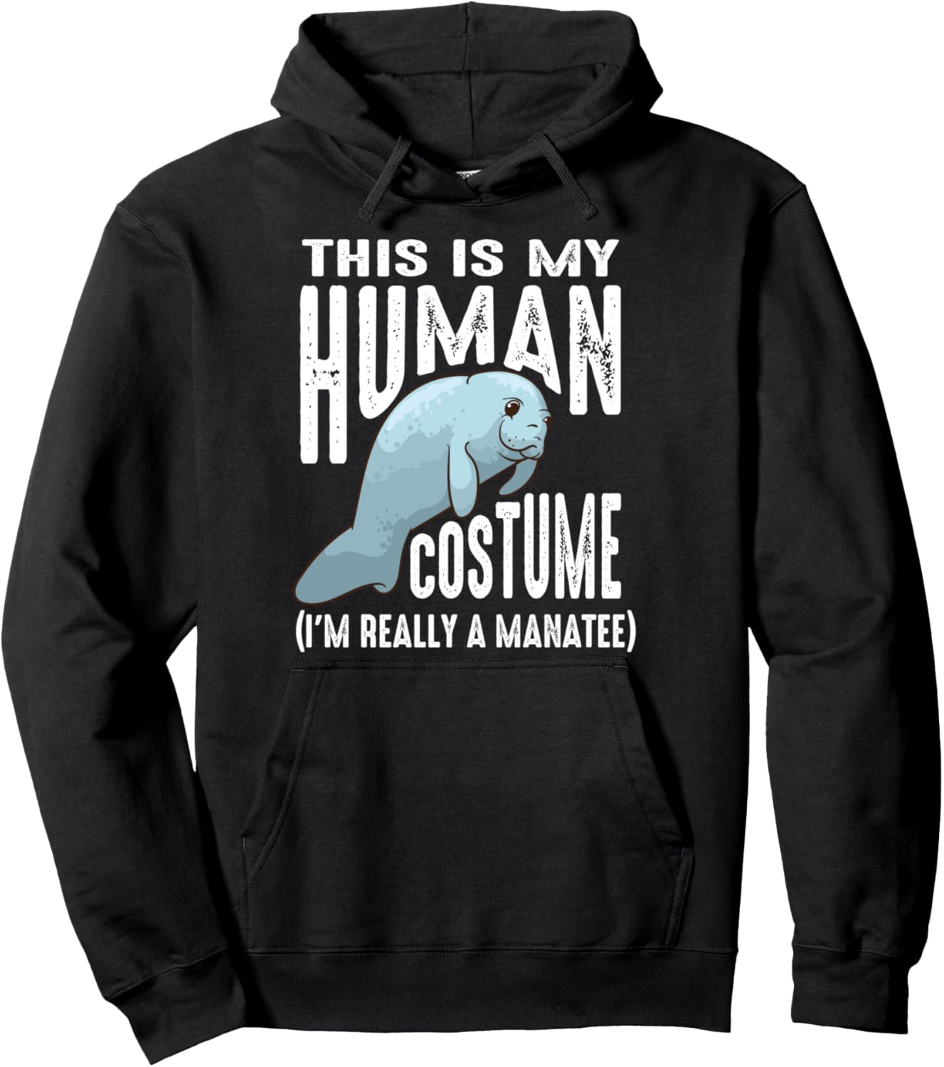 This Is My Human Costume I'm Really A Manatee Cool Sea Gift Pullover Hoodie