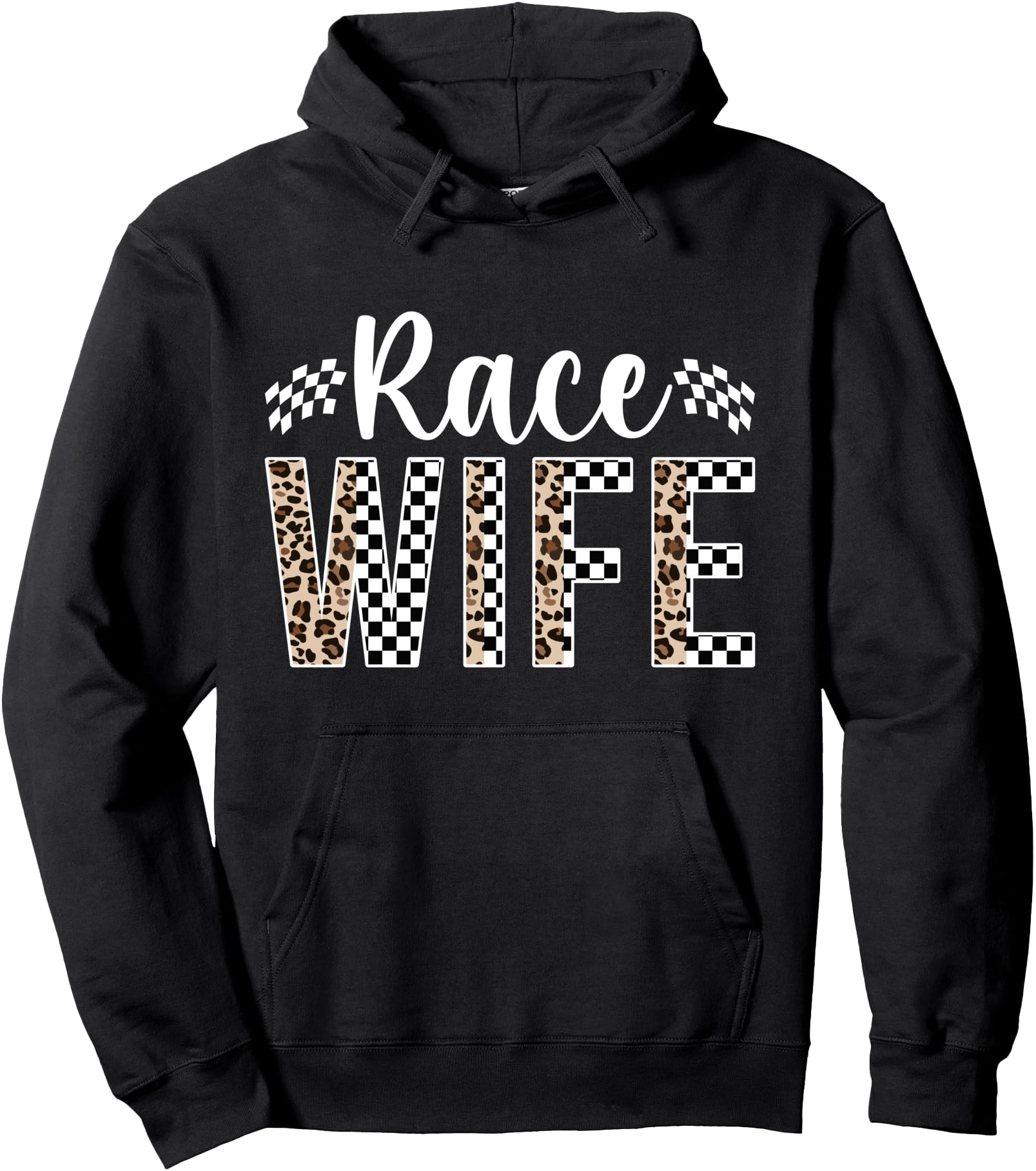 Race Wife Leopard Racing Wife Of A Racer Wife Pullover Hoodie