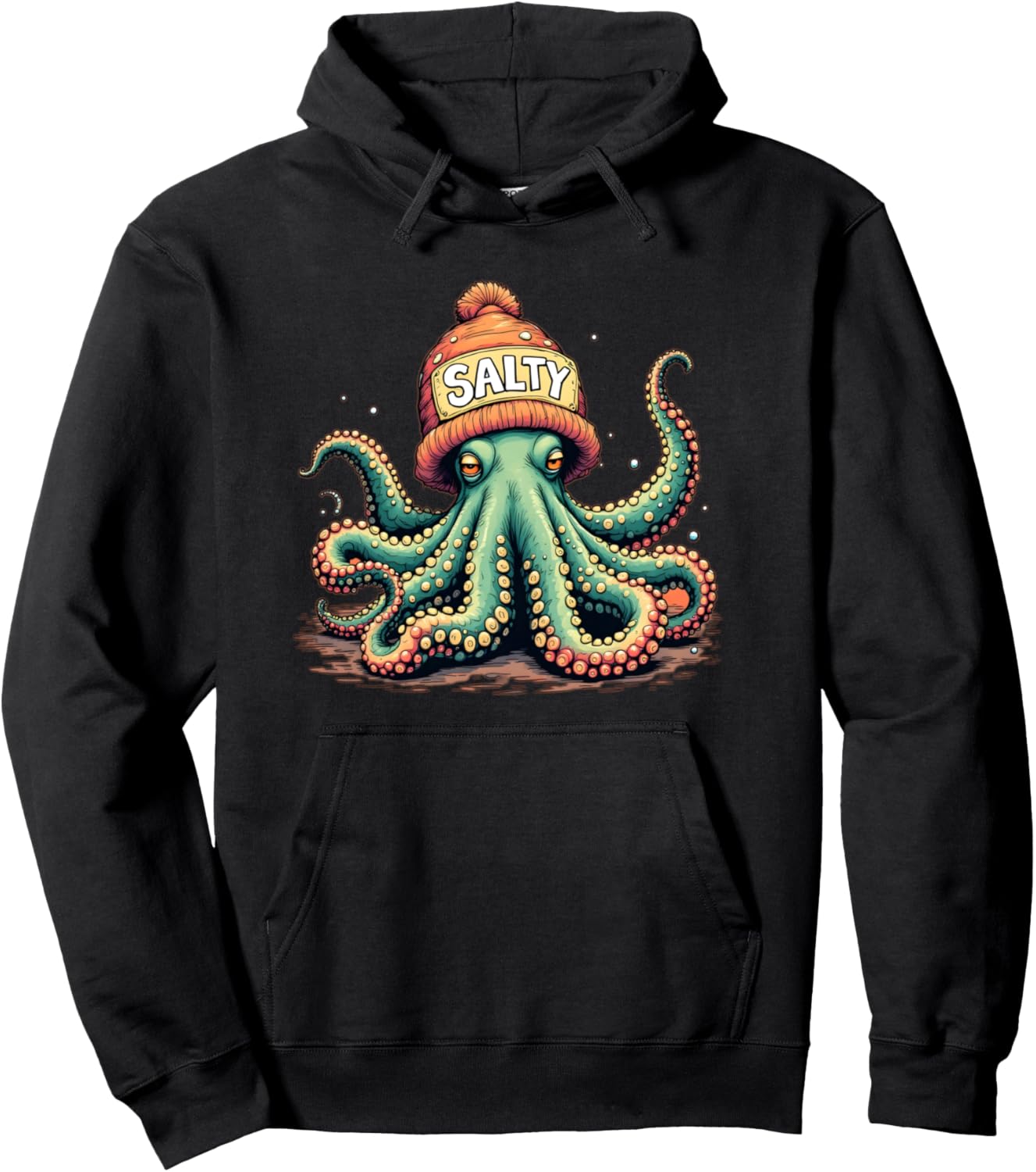 Lazy Salty Octopus Beachwear for Men or Women Pullover Hoodie
