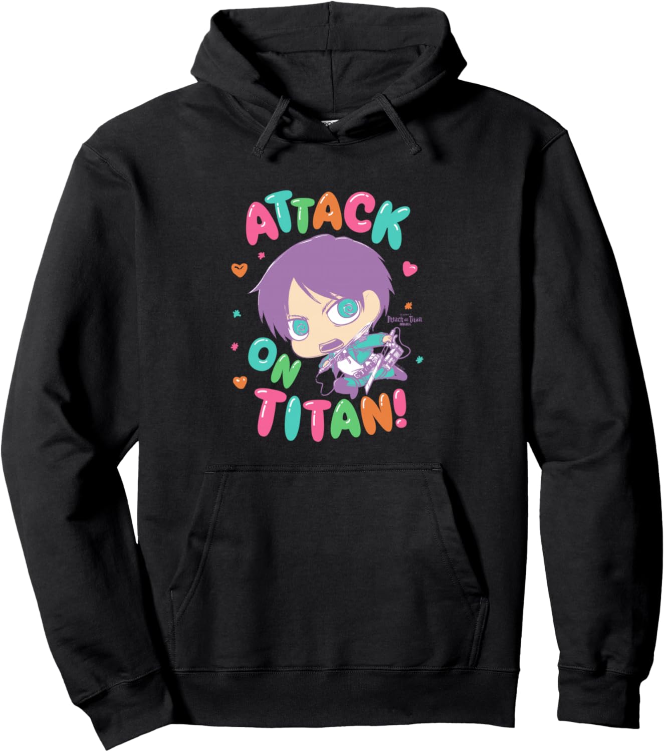 Attack on Titan Season 3 Chibi Cute Bubble Type Anime Pullover Hoodie