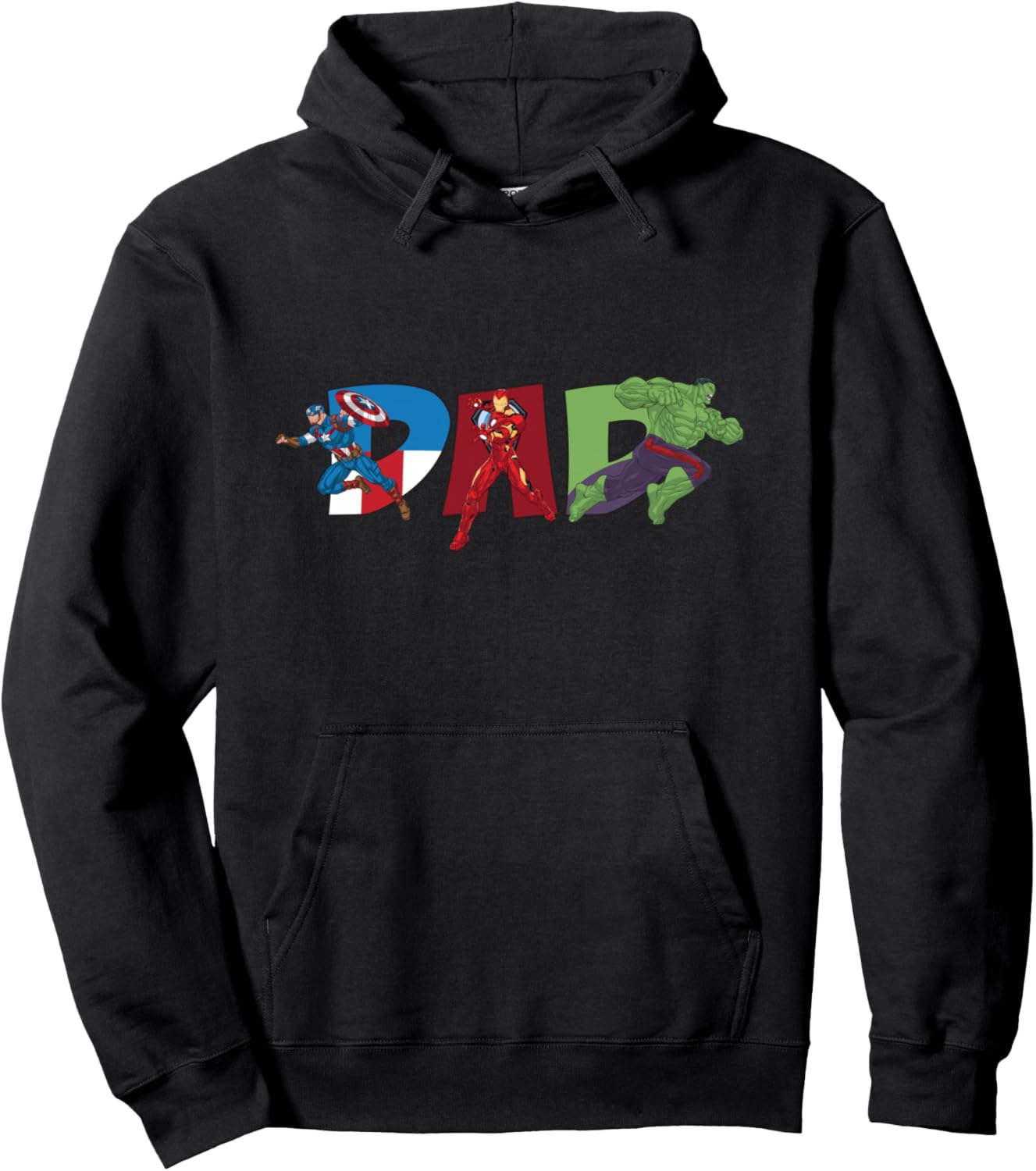 Marvel Avengers Trio Dad Father\u2019s Day Family Trip Birthday Pullover Hoodie