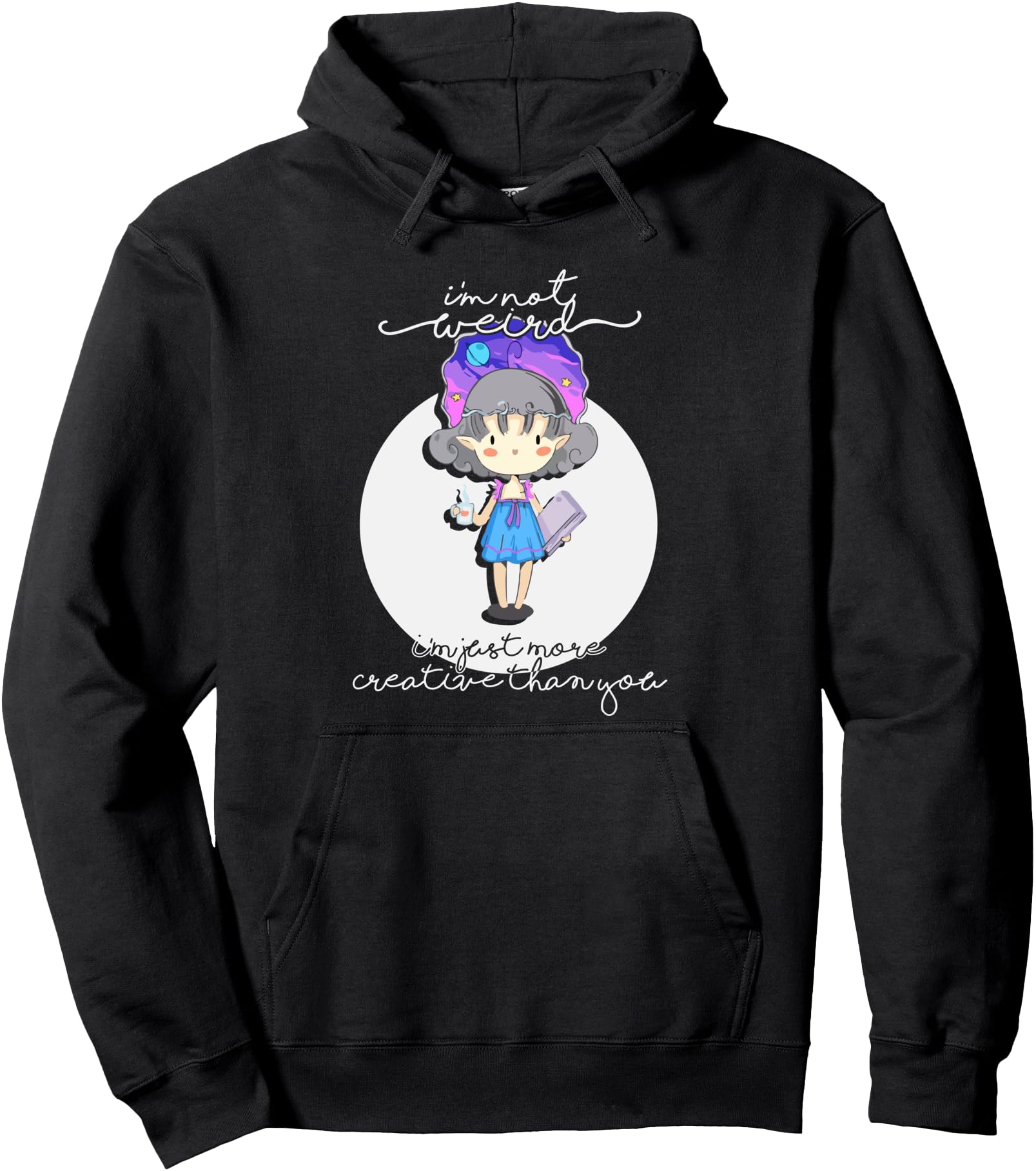 Anime Merch - I'm Not Weird I'm Just More Creative - Anime Pullover Hoodie