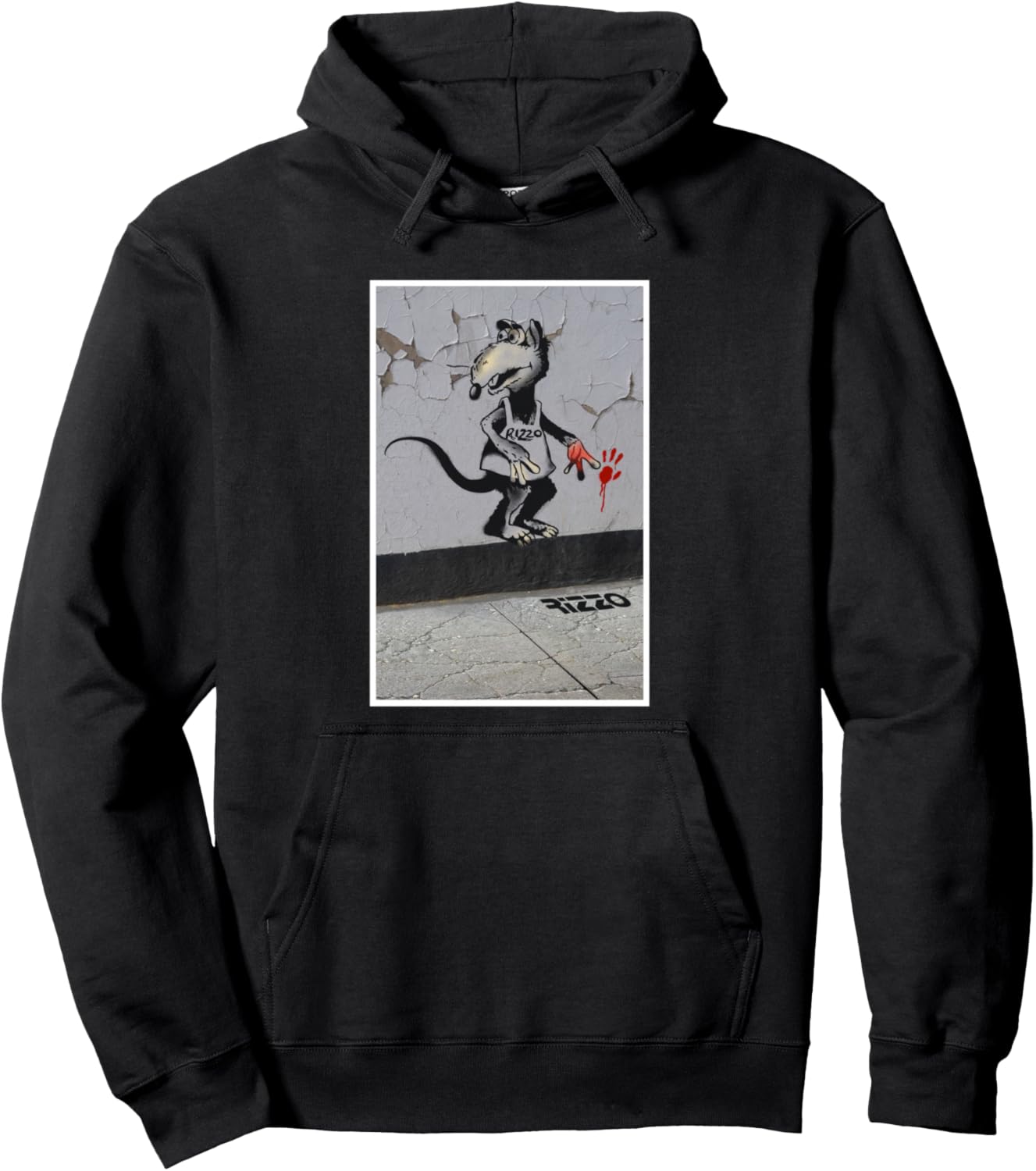 Disney The Muppets Rizzo Banksy\u2019s Graffiti Inspired Big Shot Pullover Hoodie