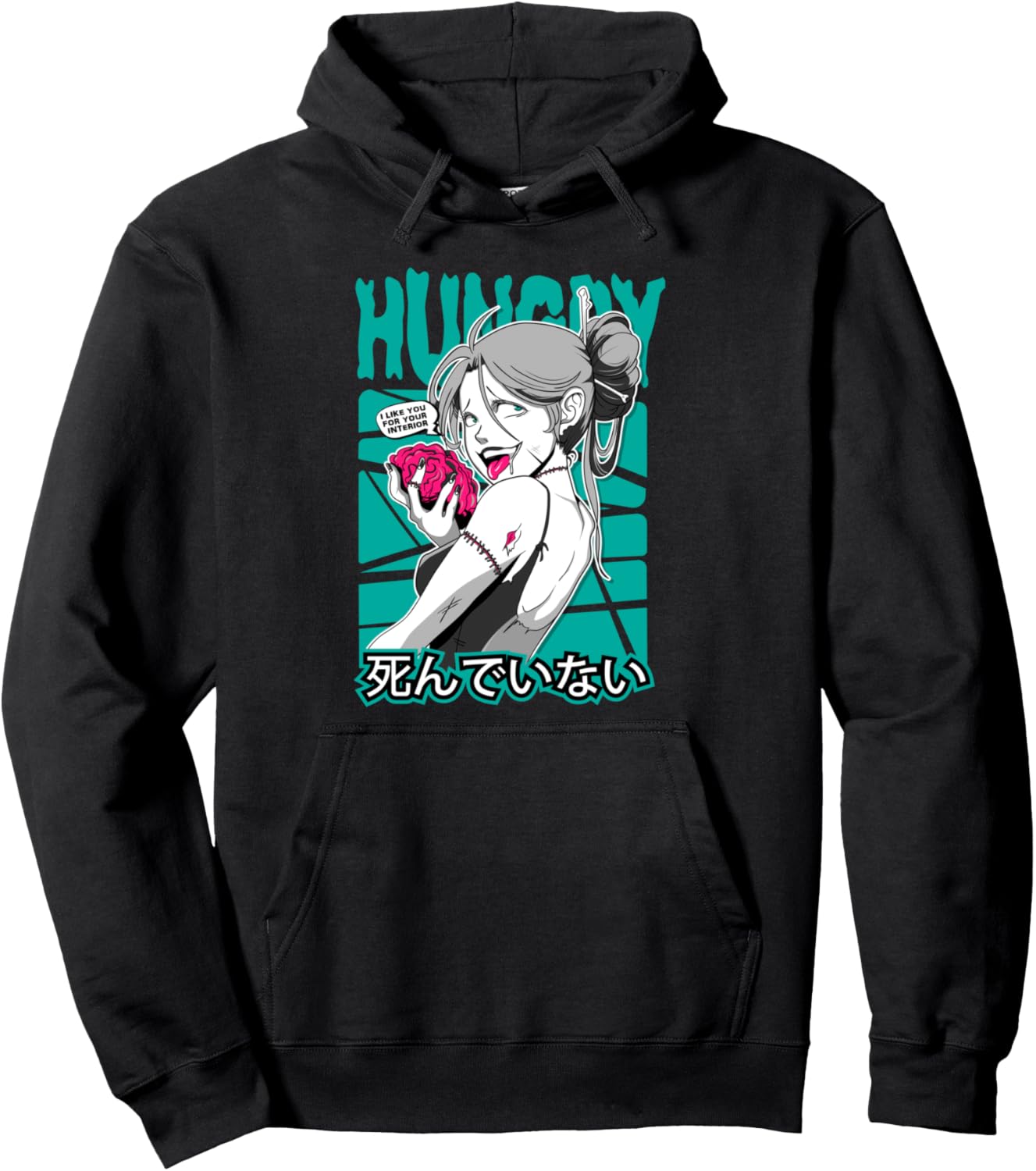 Ecchi Zombie girl lewd waifu Anime hentai Hoodie Pullover Hoodie