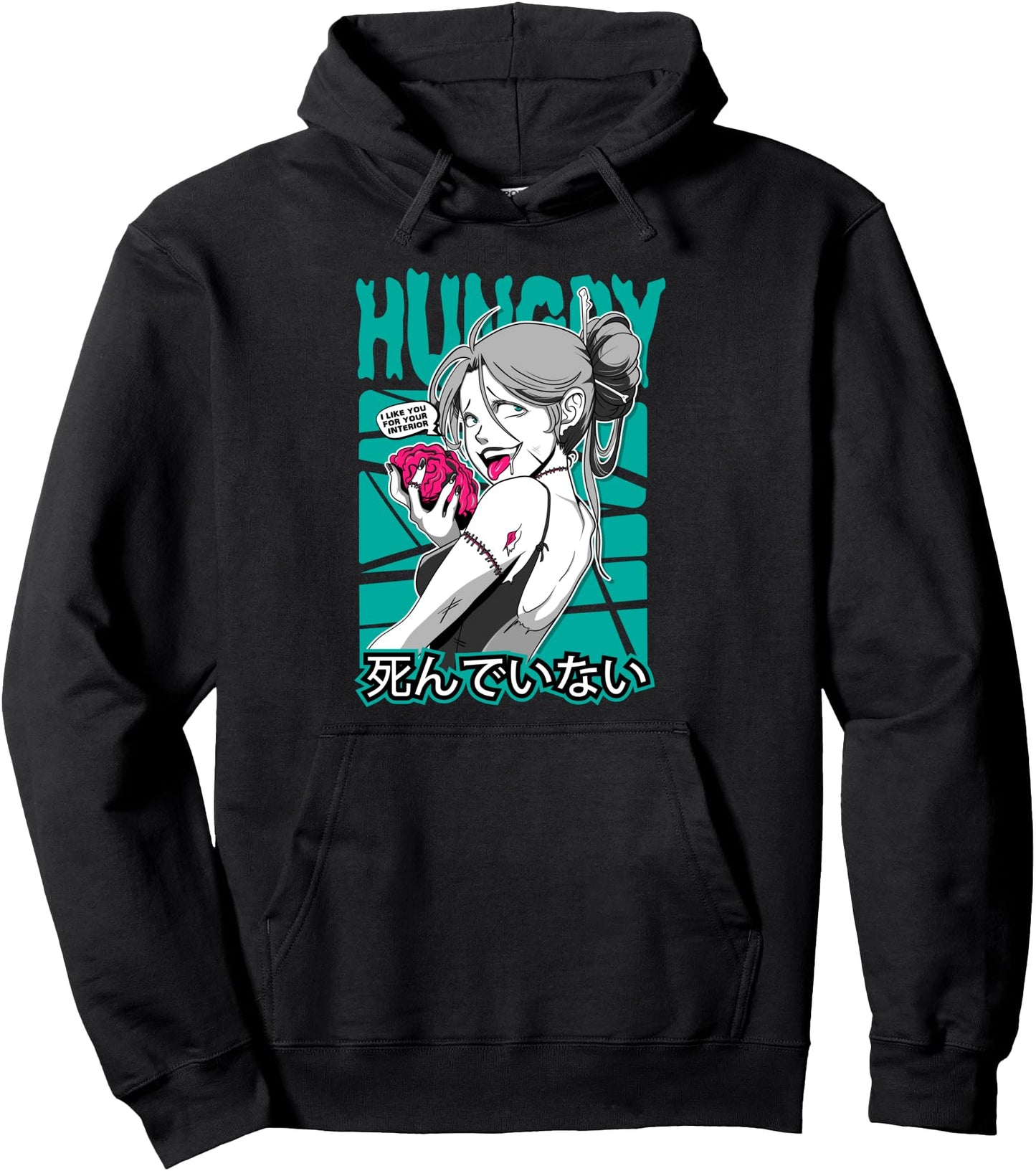 Ecchi Zombie girl lewd waifu Anime hentai Hoodie Pullover Hoodie