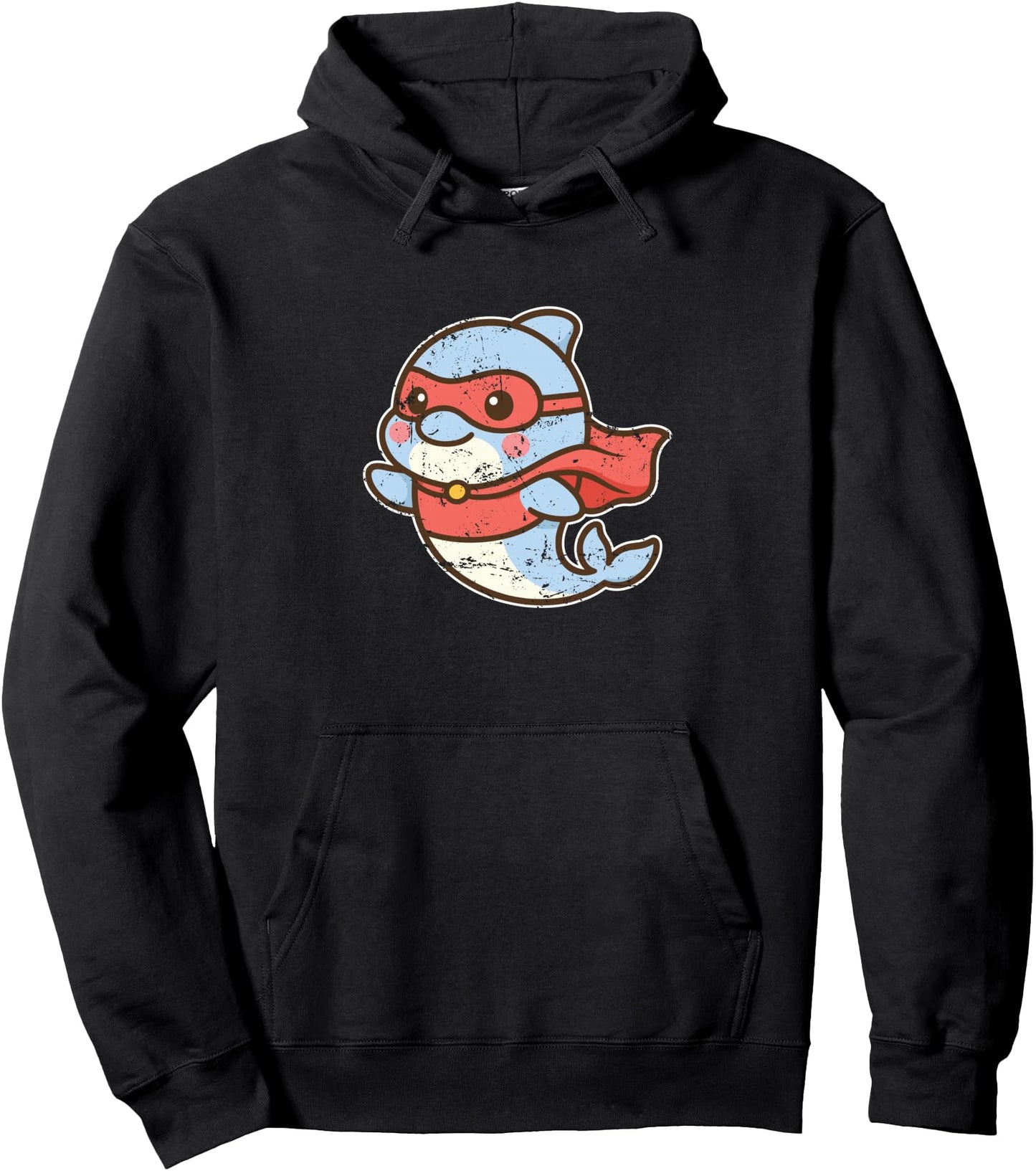 Cute Dolphin Little Hero Pullover Hoodie
