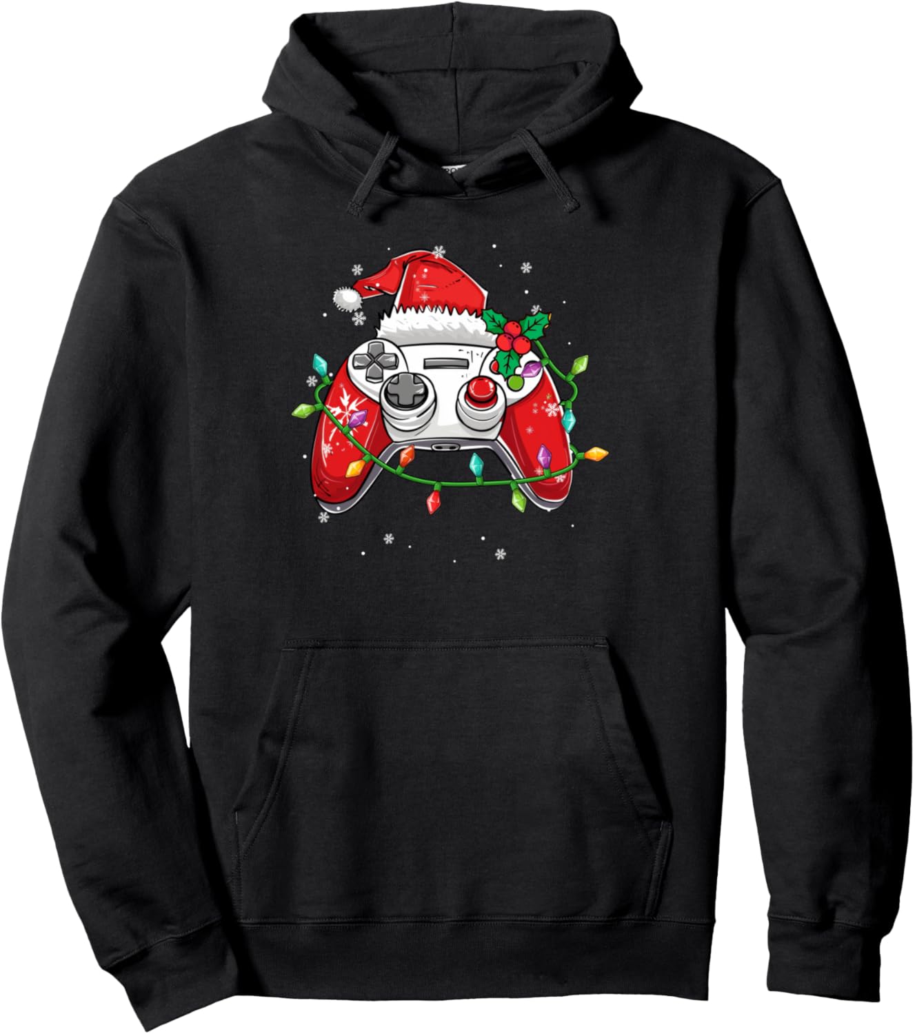 Christmas Gamer Video Game Controller Xmas Men Boys Kids Pullover Hoodie