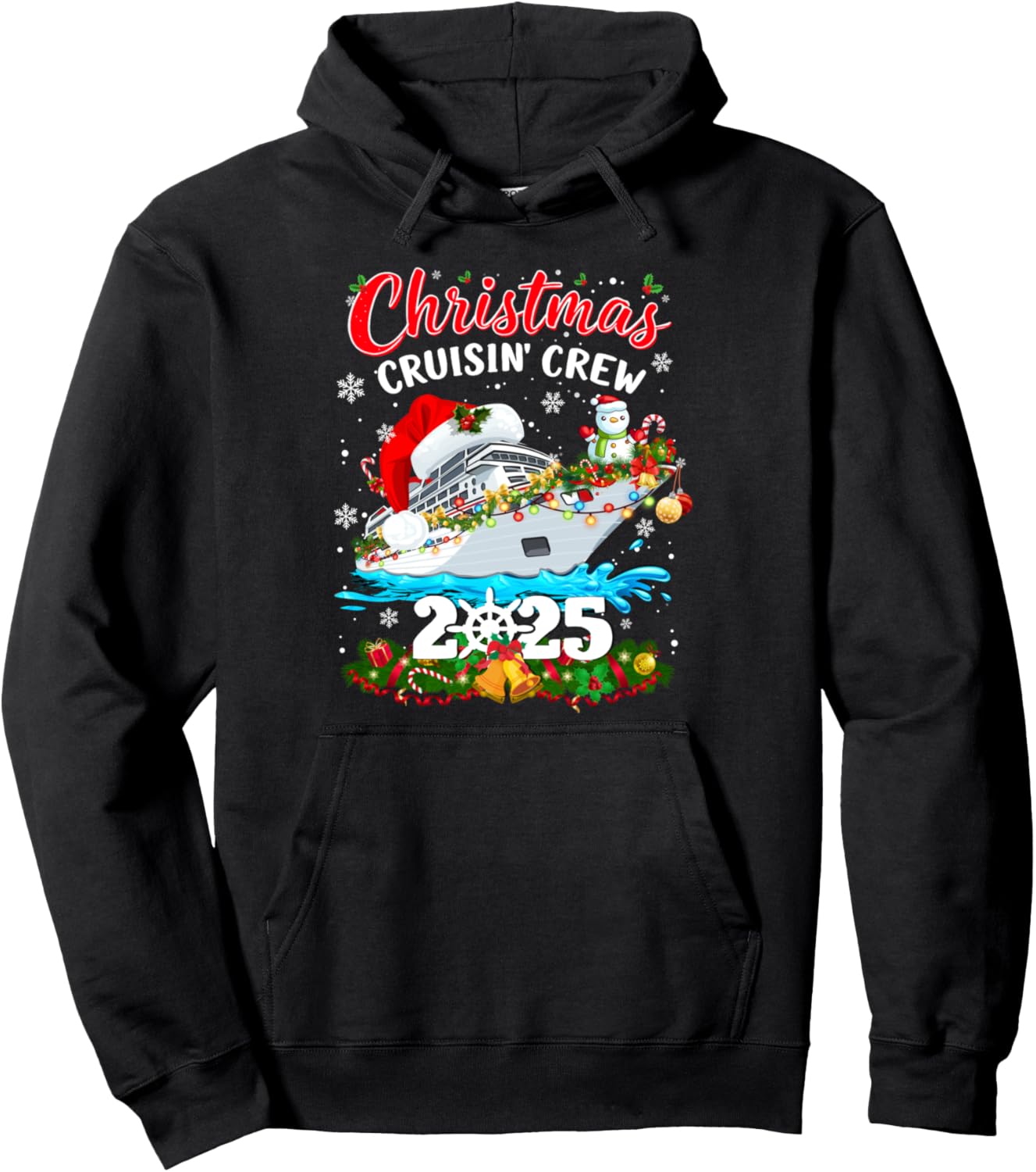 Christmas Cruisin Crew 2025 Matching Family Cruise Xmas Pullover Hoodie
