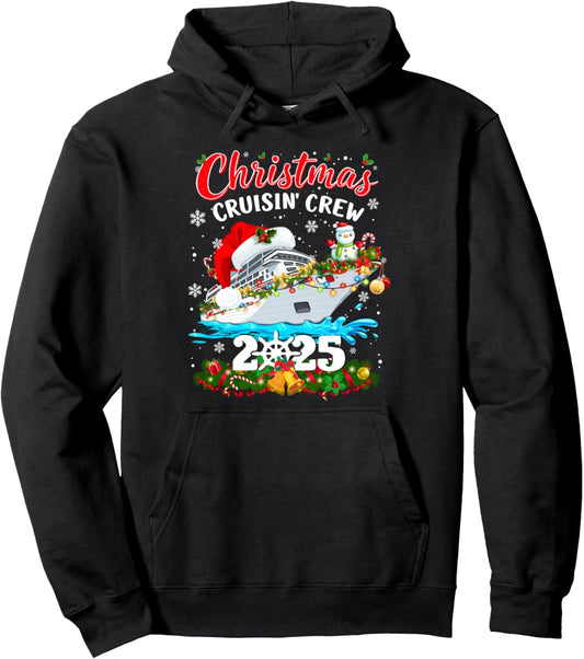 Christmas Cruisin Crew 2025 Matching Family Cruise Xmas Pullover Hoodie