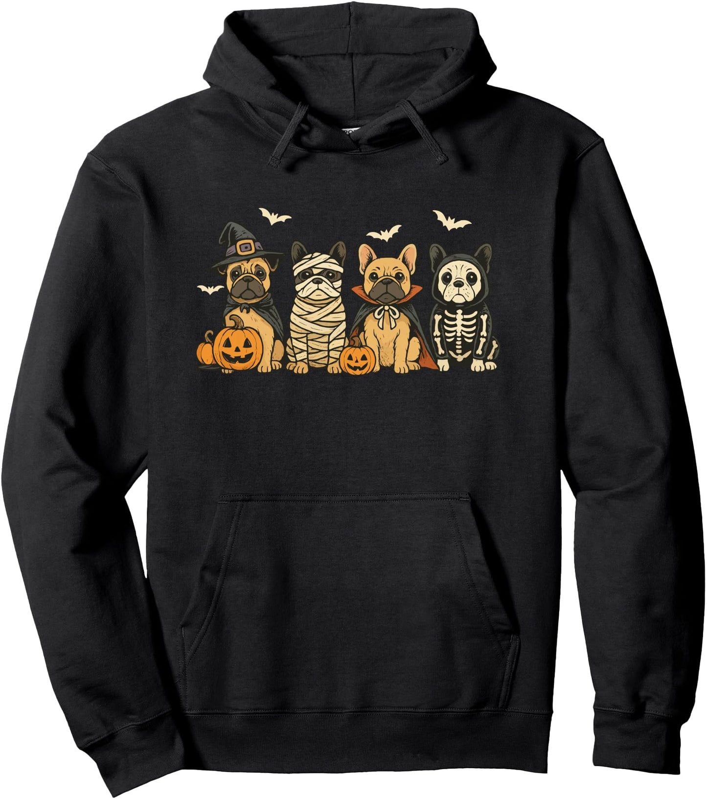 Mummy French Bulldog Halloween French Bulldog Witch Dog Mom Pullover Hoodie