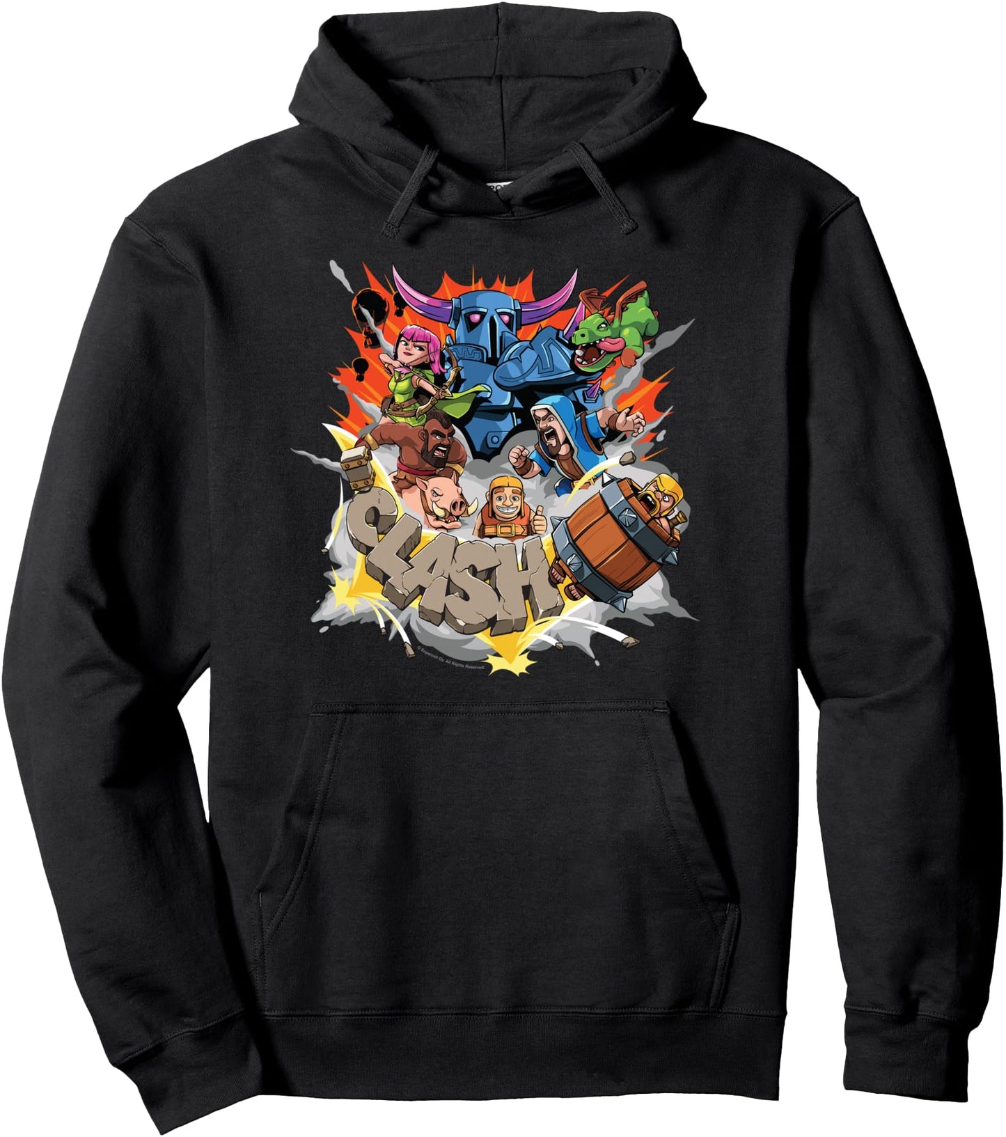 Clash of Clans Chaotic Battle Epic Group Shot Pullover Hoodie