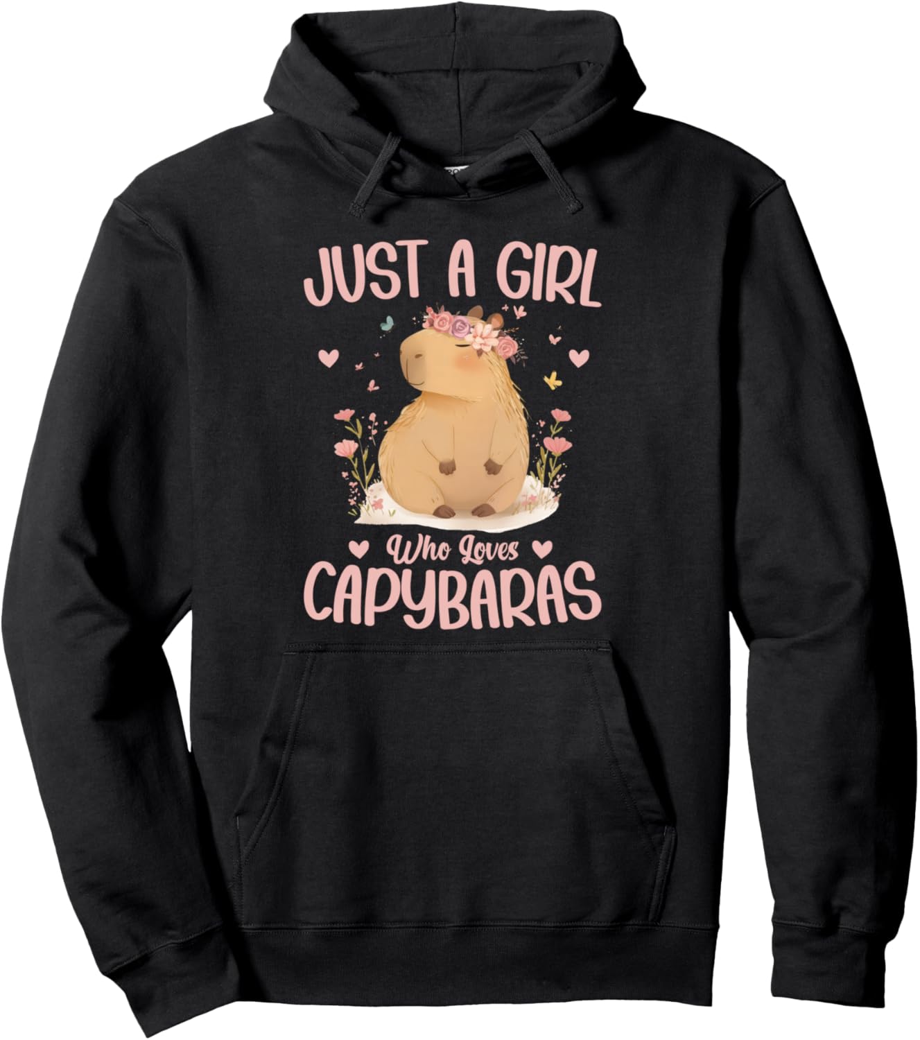 Just A Girl Who Loves Capybaras Women Capybara Lover Animal Pullover Hoodie