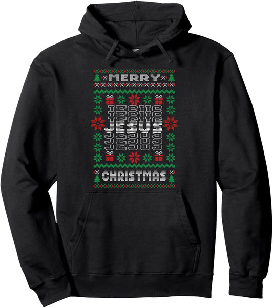 Christian Christmas Jesus - Festive Ugly Xmas Faith Pullover Hoodie