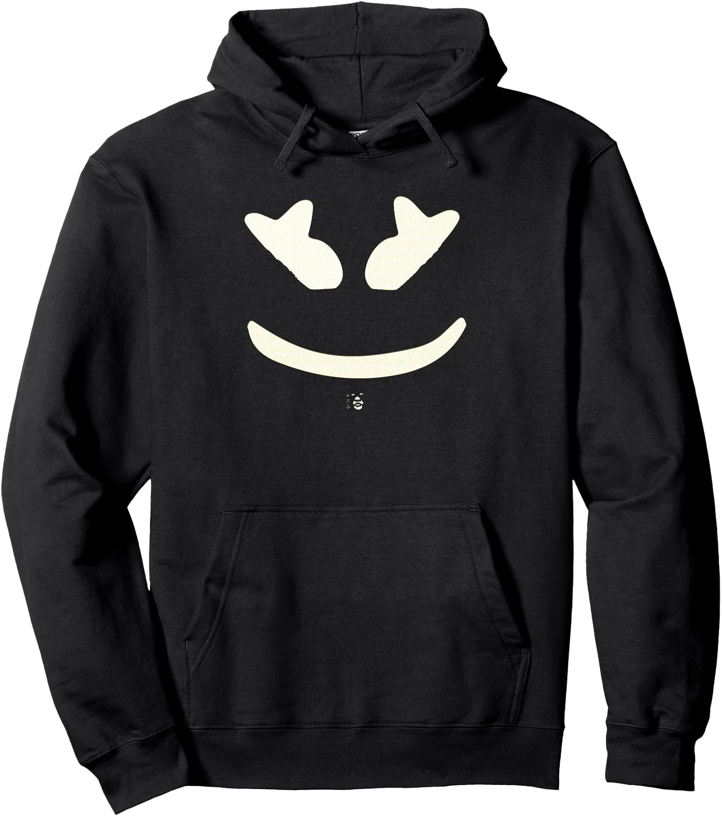 White Marshmallow Angry Face Pullover Hoodie