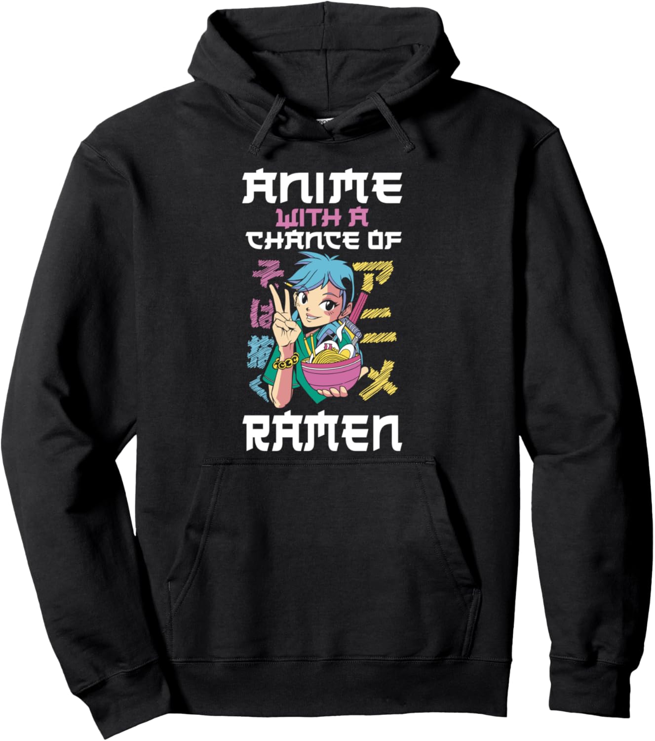 Ramen Noodle Bowl Love Japanese Kawaii Anime Weather Pullover Hoodie