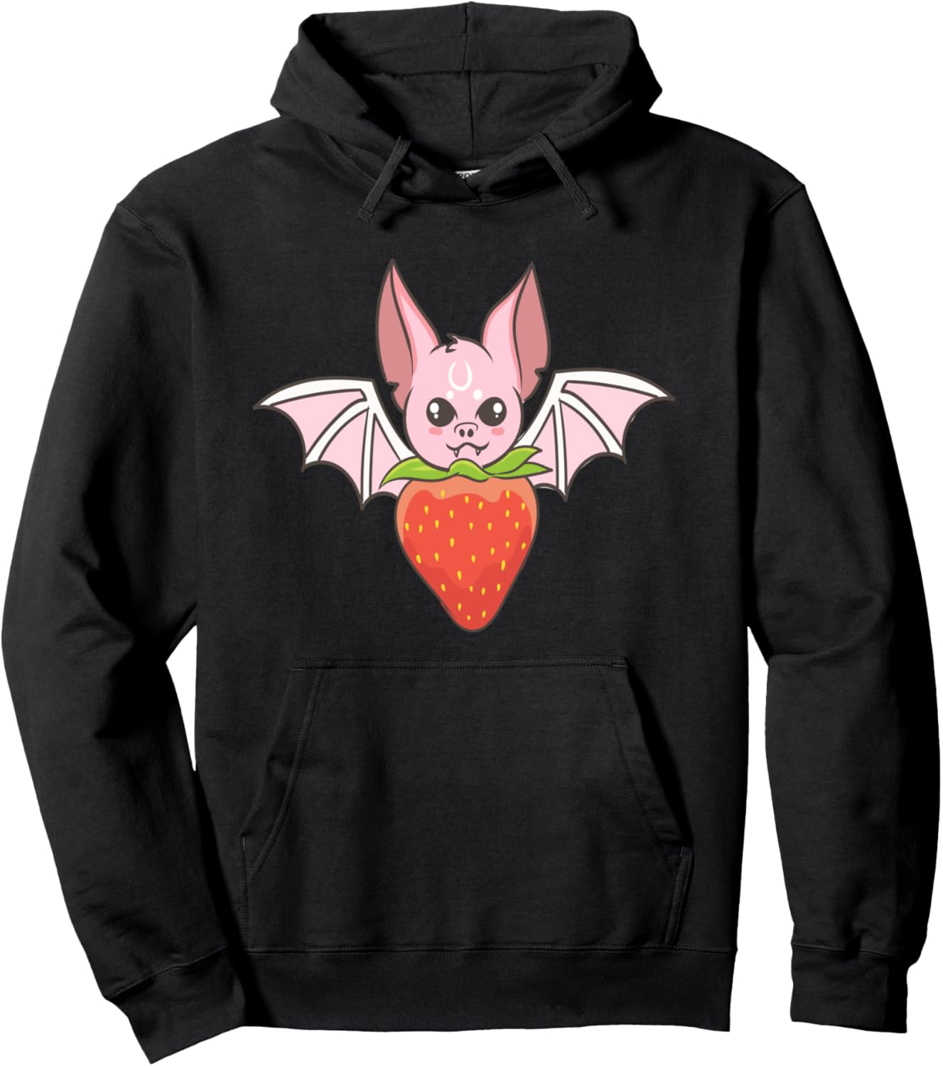 Strawberry Bat - Cute Kawaii Japanese Anime Pullover Hoodie