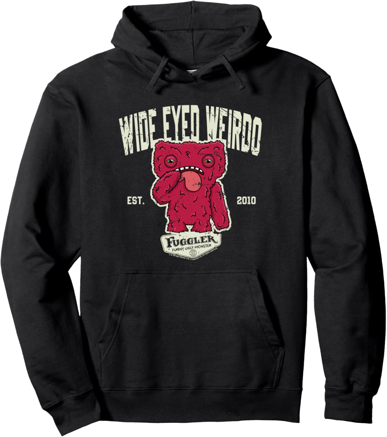 Fuggler Wide Eyed Weirdo Red Originals College Sports Pullover Hoodie